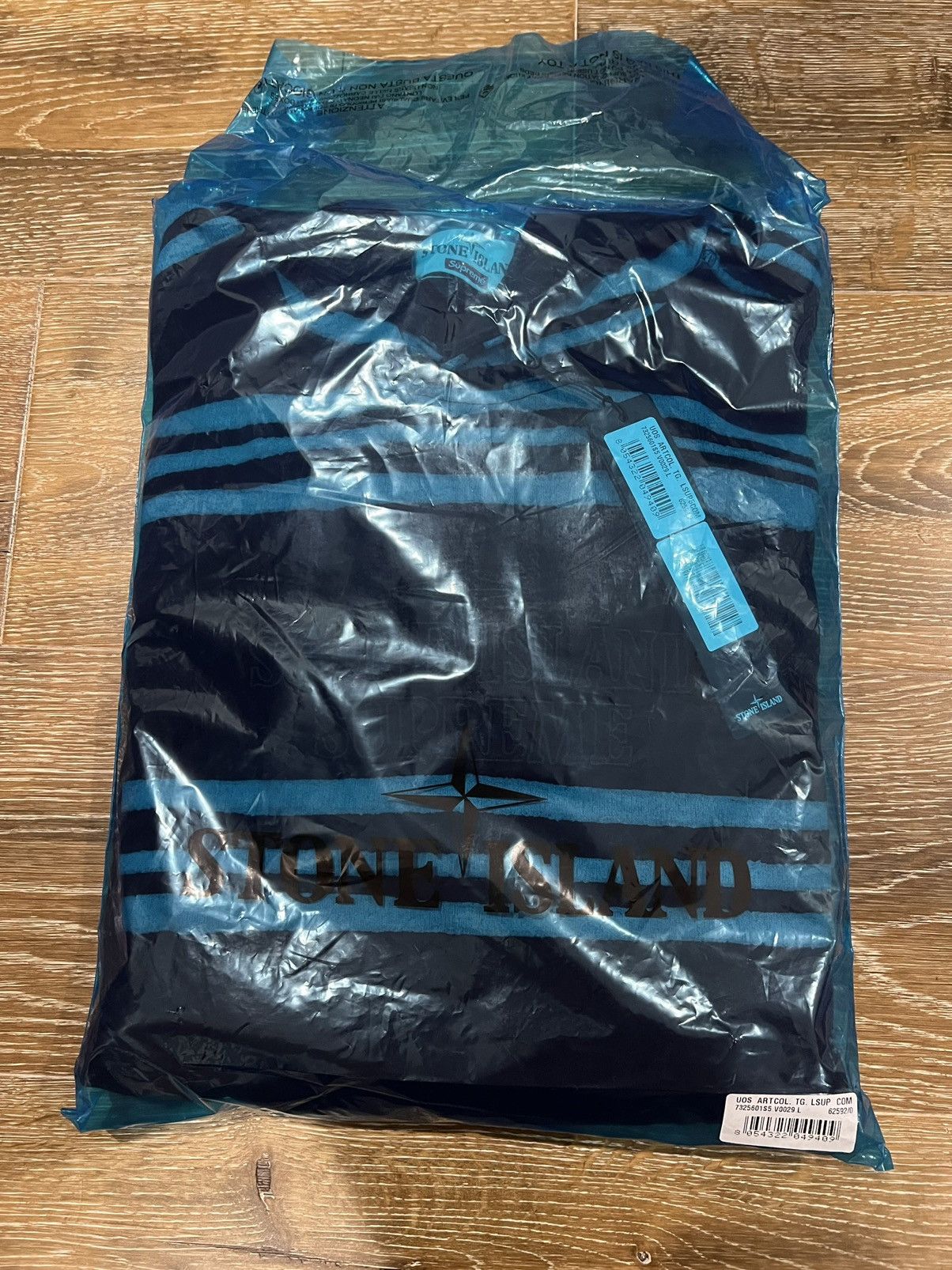 Stone Island × Supreme Supreme Stone Island Warp Stripe Hoodie Size US L / EU 52-54 / 3 - 2 Thumbnail
