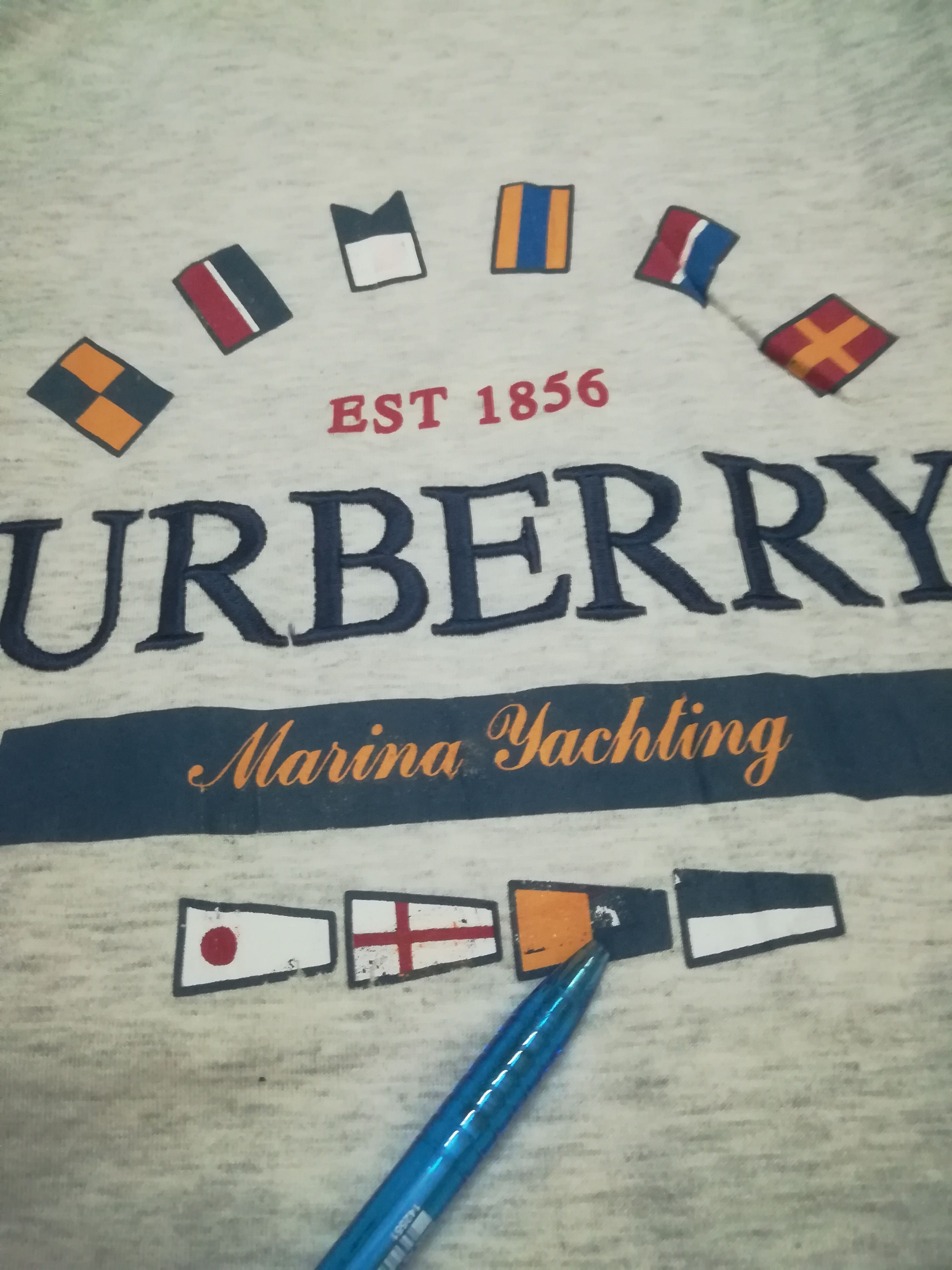 Burberry Vintage Rare Burberrys Spellout Big Logo Tshirt Size US M / EU 48-50 / 2 - 9 Thumbnail