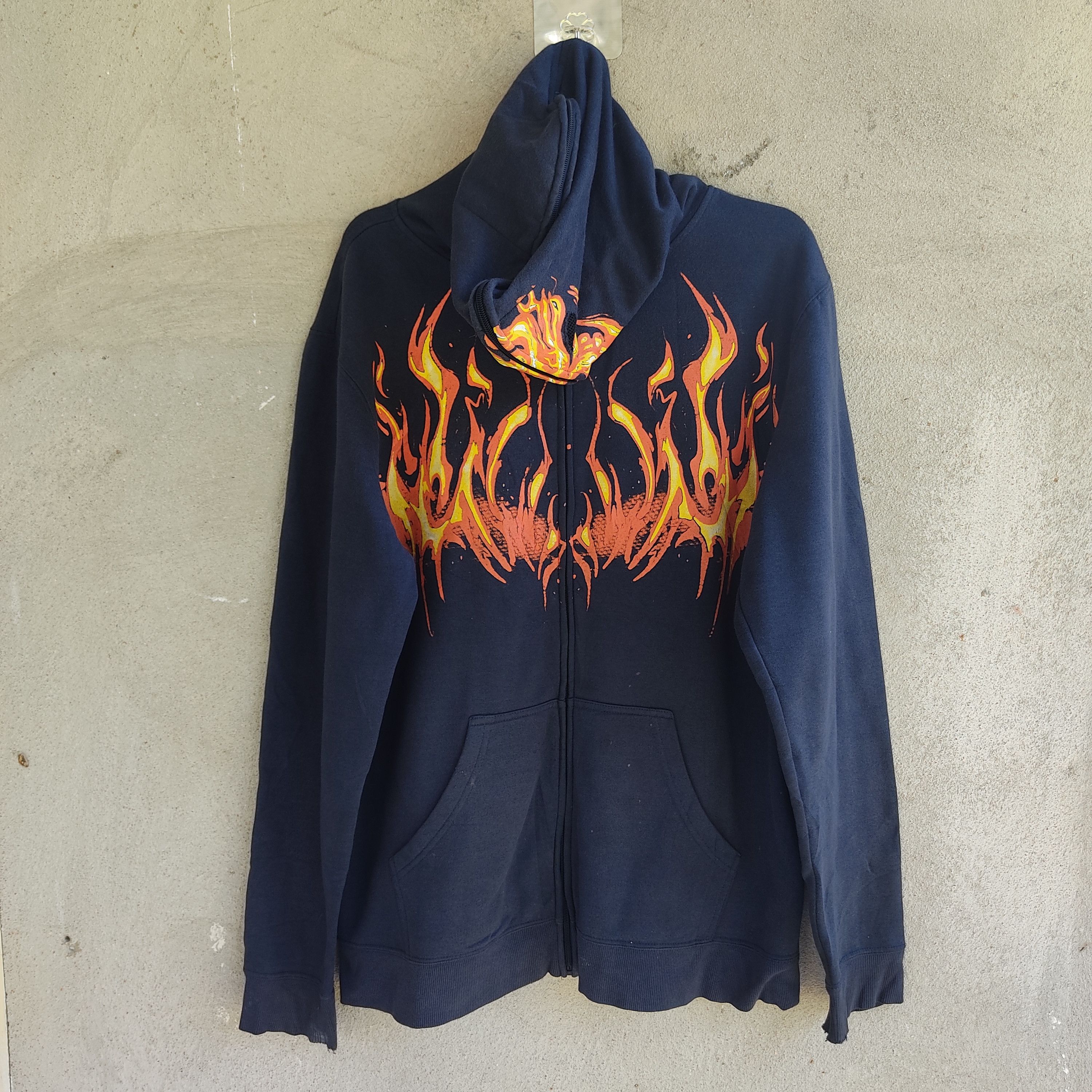 Other Power Art Skull Fire Flame Full Zip Hoodie Size US L / EU 52-54 / 3 - 4 Thumbnail