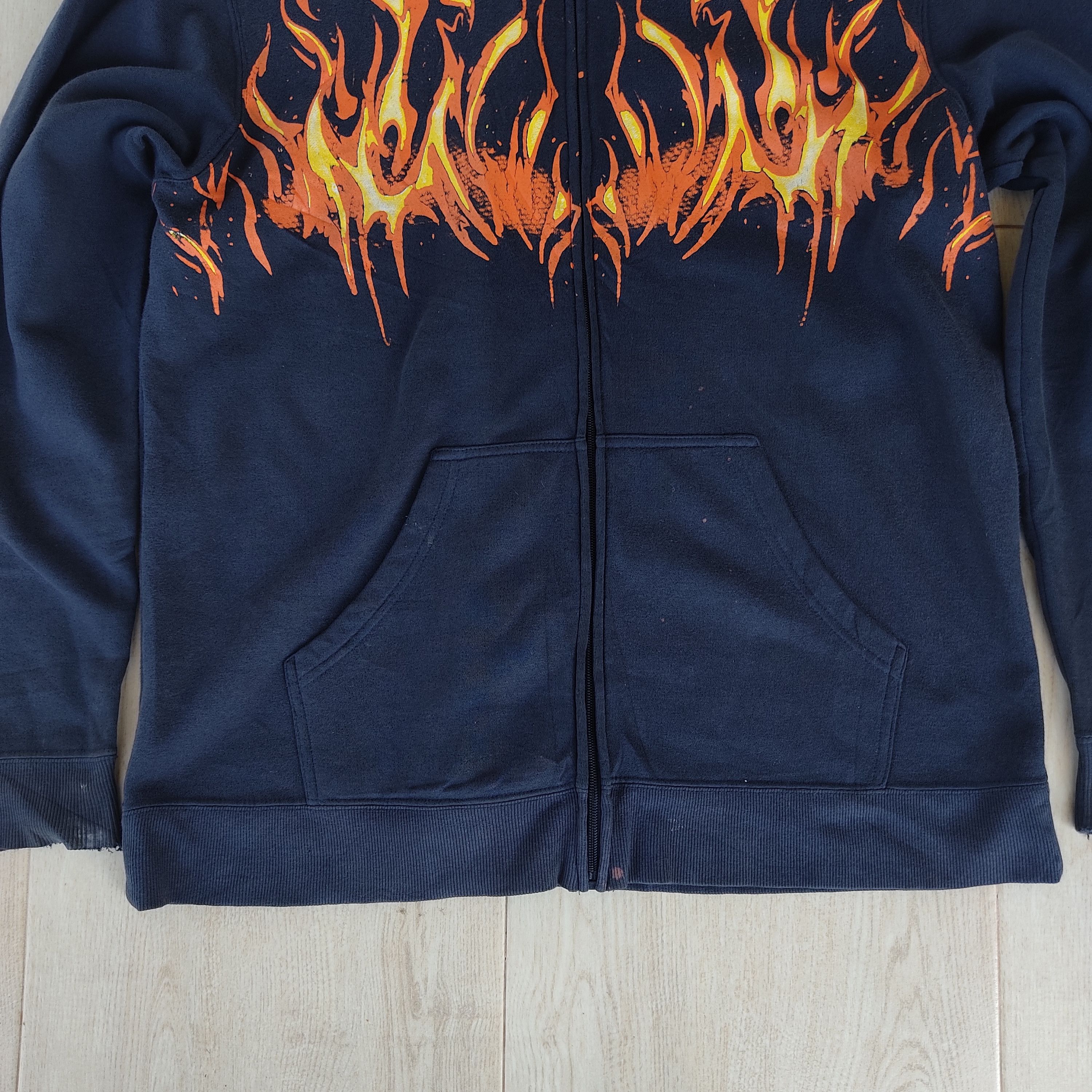 Other Power Art Skull Fire Flame Full Zip Hoodie Size US L / EU 52-54 / 3 - 3 Thumbnail