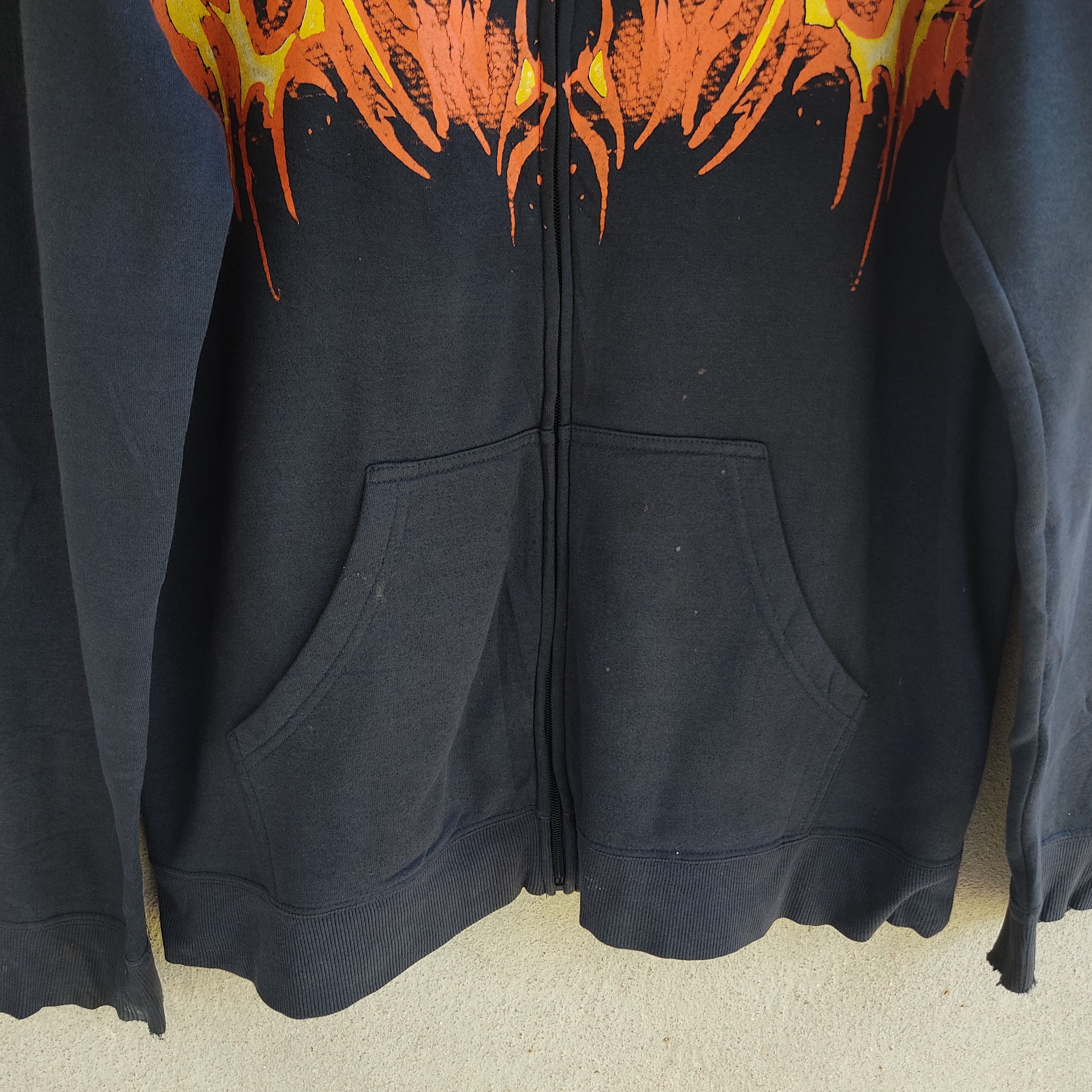 Other Power Art Skull Fire Flame Full Zip Hoodie Size US L / EU 52-54 / 3 - 6 Thumbnail