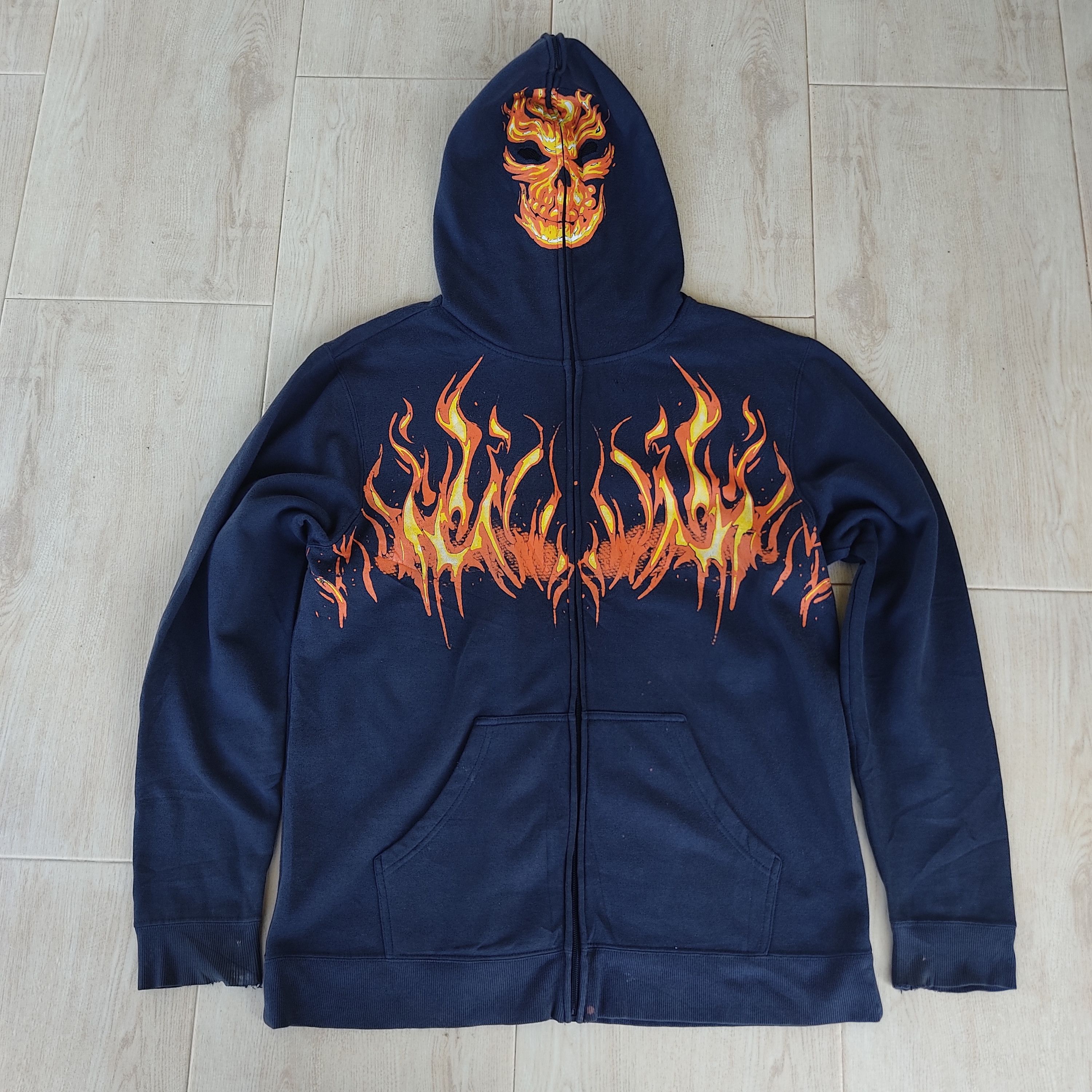 Other Power Art Skull Fire Flame Full Zip Hoodie Size US L / EU 52-54 / 3 - 1 Thumbnail
