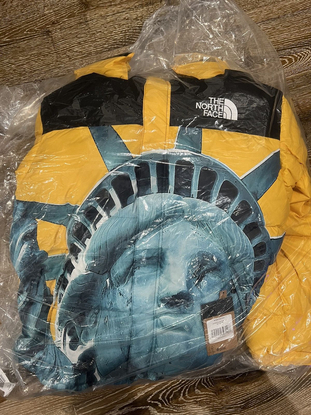 image of Supreme North Face Statue Baltoro Jacket in Yellow, Men's (Size Large)