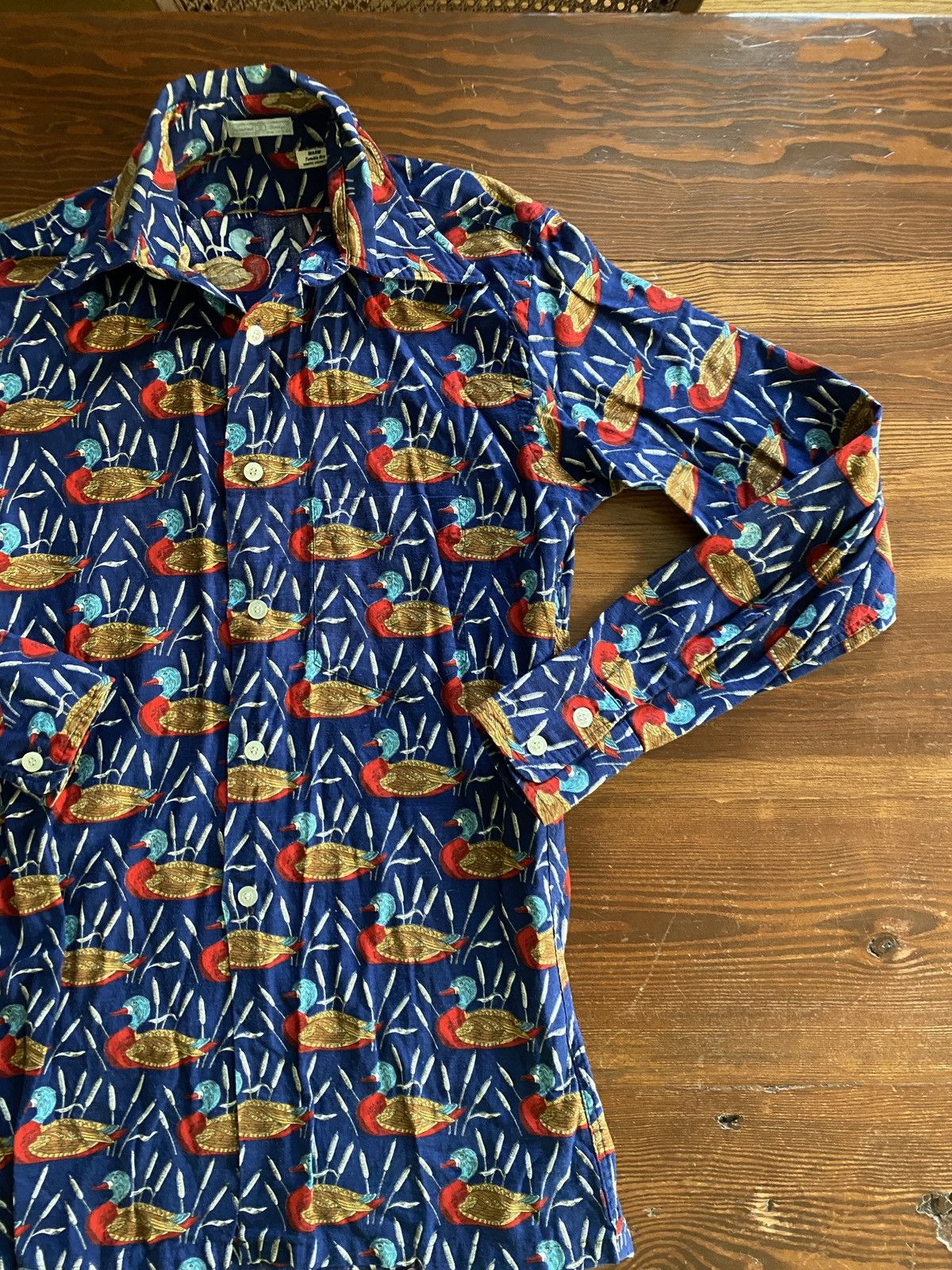 Vintage Vintage 60’s Ducks All Over Long Sleeve Button Up Size US XS / EU 42 / 0 - 1 Thumbnail