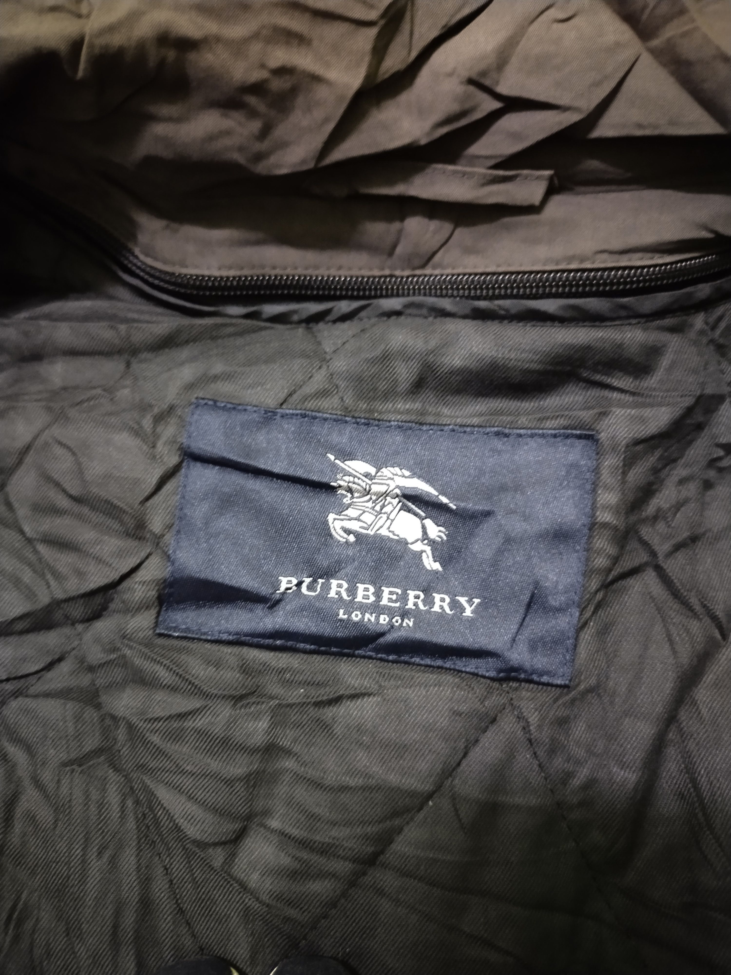 Burberry Vintage Men's Burberry Trench Coat Hoodie Jacket Sun Faded Size US XL / EU 56 / 4 - 17 Thumbnail