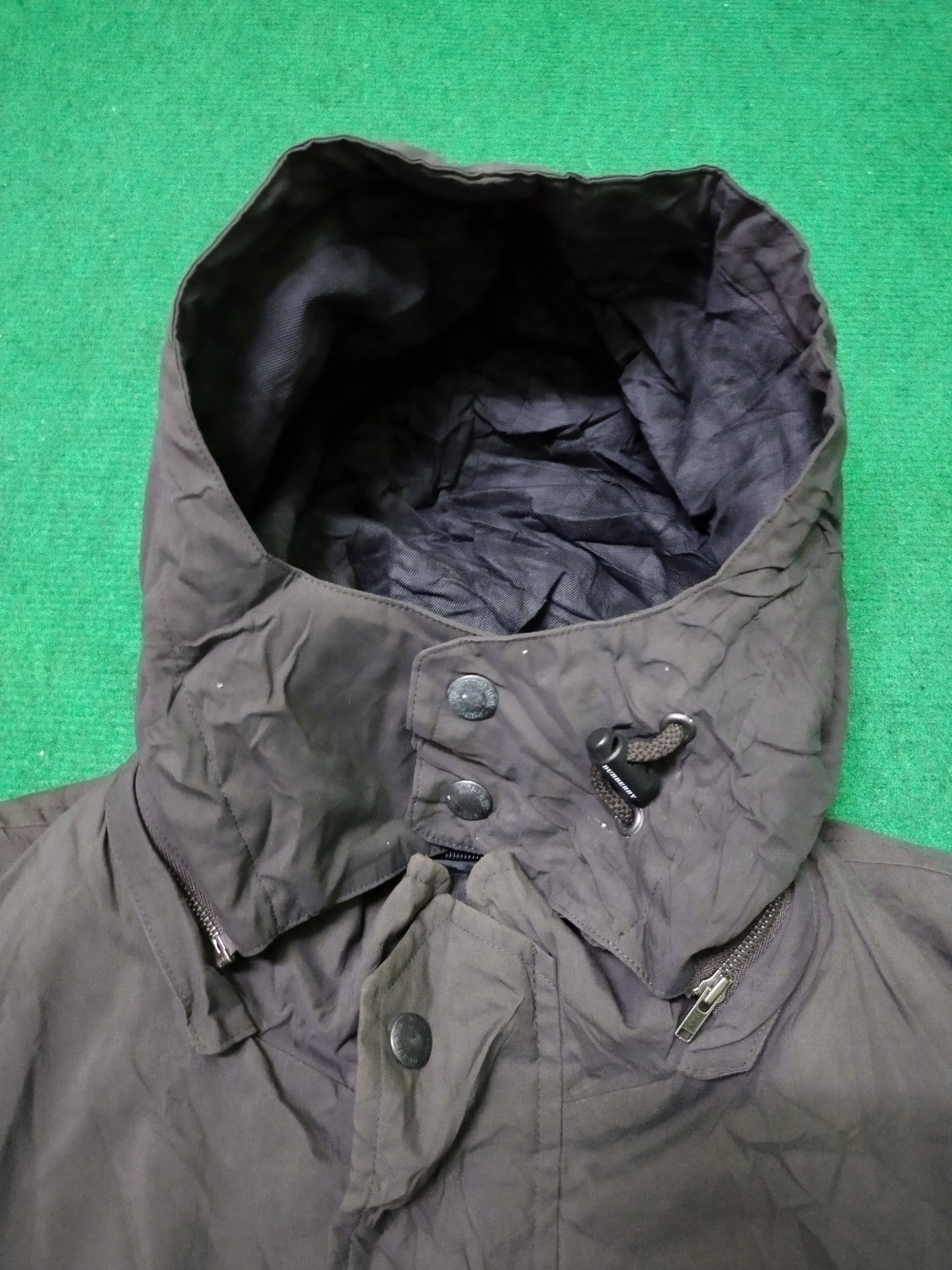 Burberry Vintage Men's Burberry Trench Coat Hoodie Jacket Sun Faded Size US XL / EU 56 / 4 - 4 Thumbnail