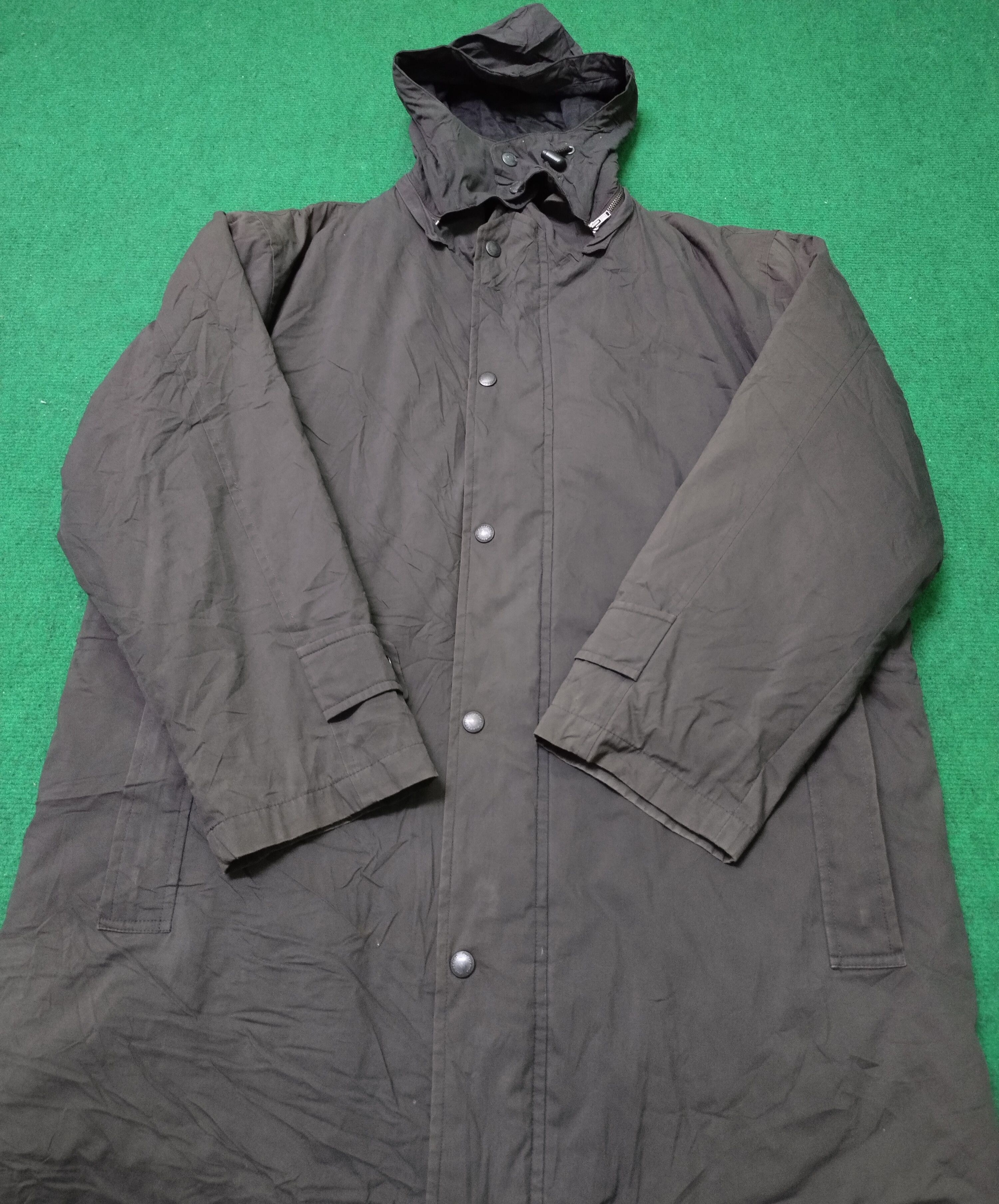 Burberry Vintage Men's Burberry Trench Coat Hoodie Jacket Sun Faded Size US XL / EU 56 / 4 - 1 Thumbnail