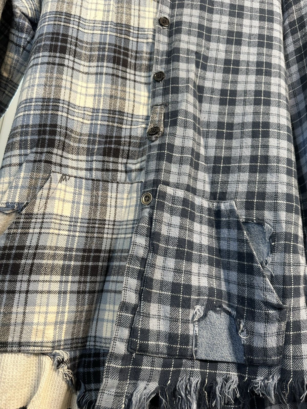 Greg Lauren 50/50 Flannel Studio Shirt Size US M / EU 48-50 / 2 - 4 Thumbnail