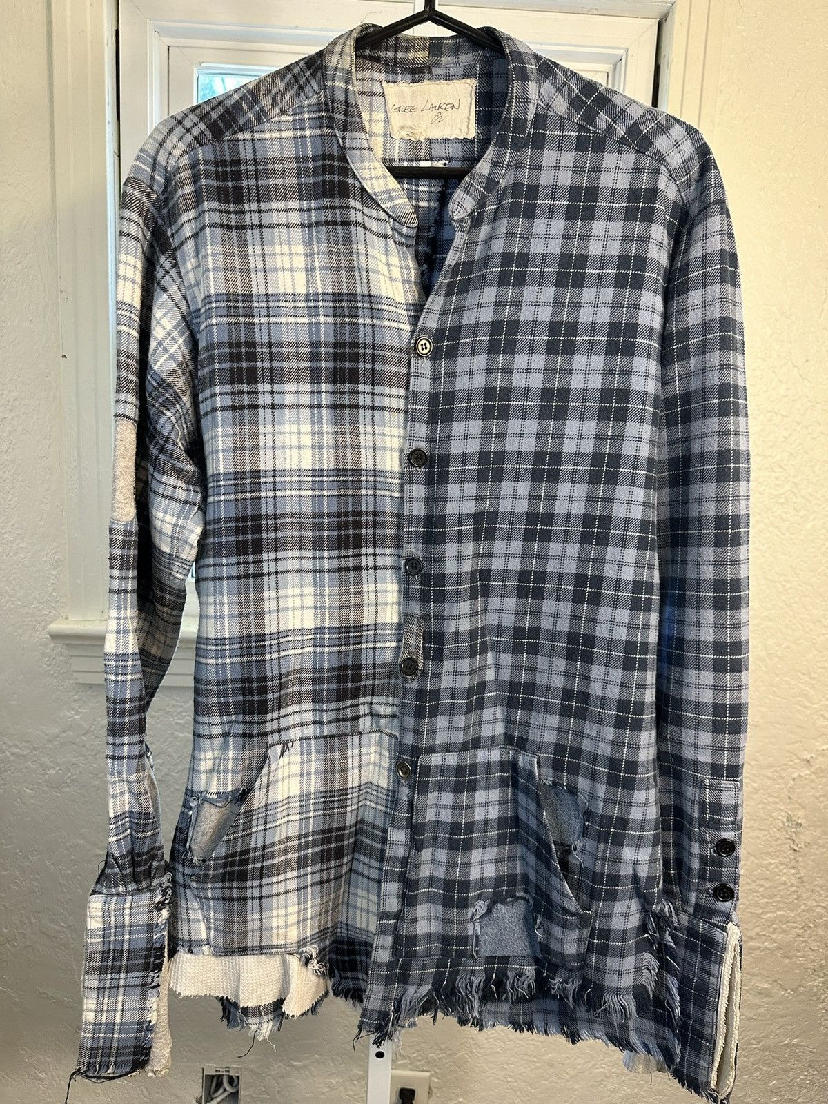 Greg Lauren 50/50 Flannel Studio Shirt Size US M / EU 48-50 / 2 - 1 Thumbnail