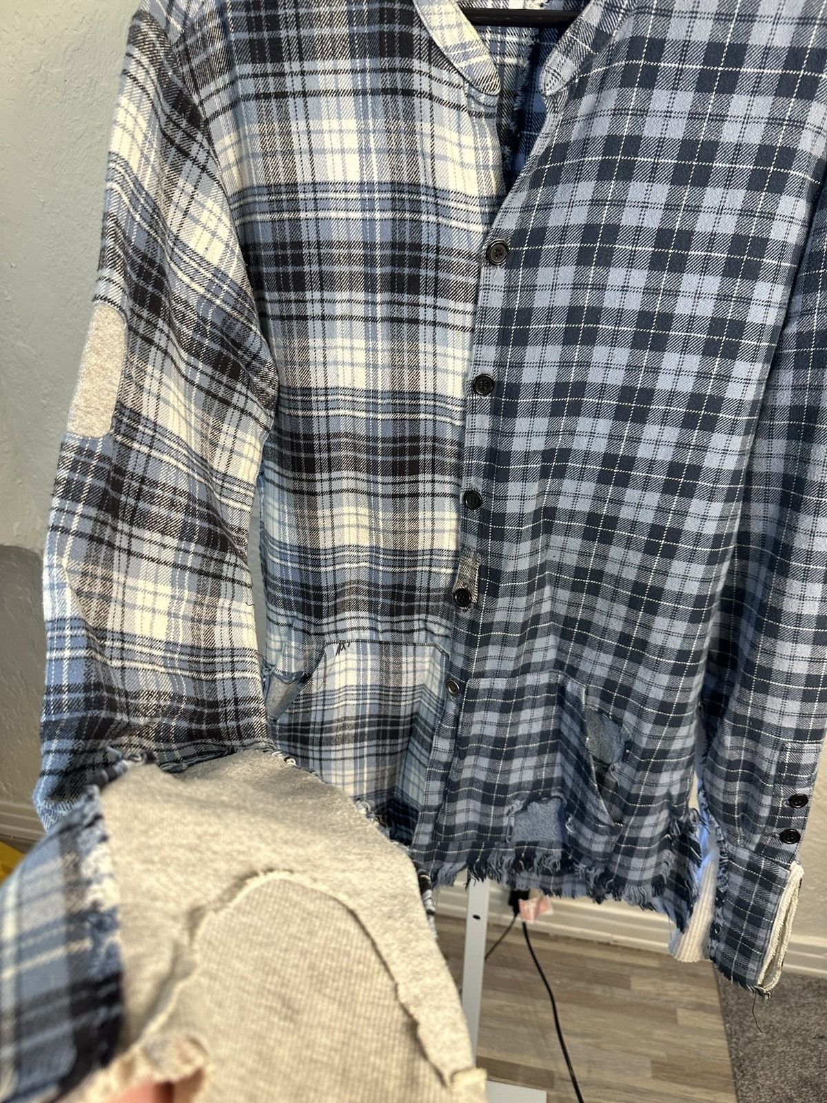 Greg Lauren 50/50 Flannel Studio Shirt Size US M / EU 48-50 / 2 - 2 Thumbnail