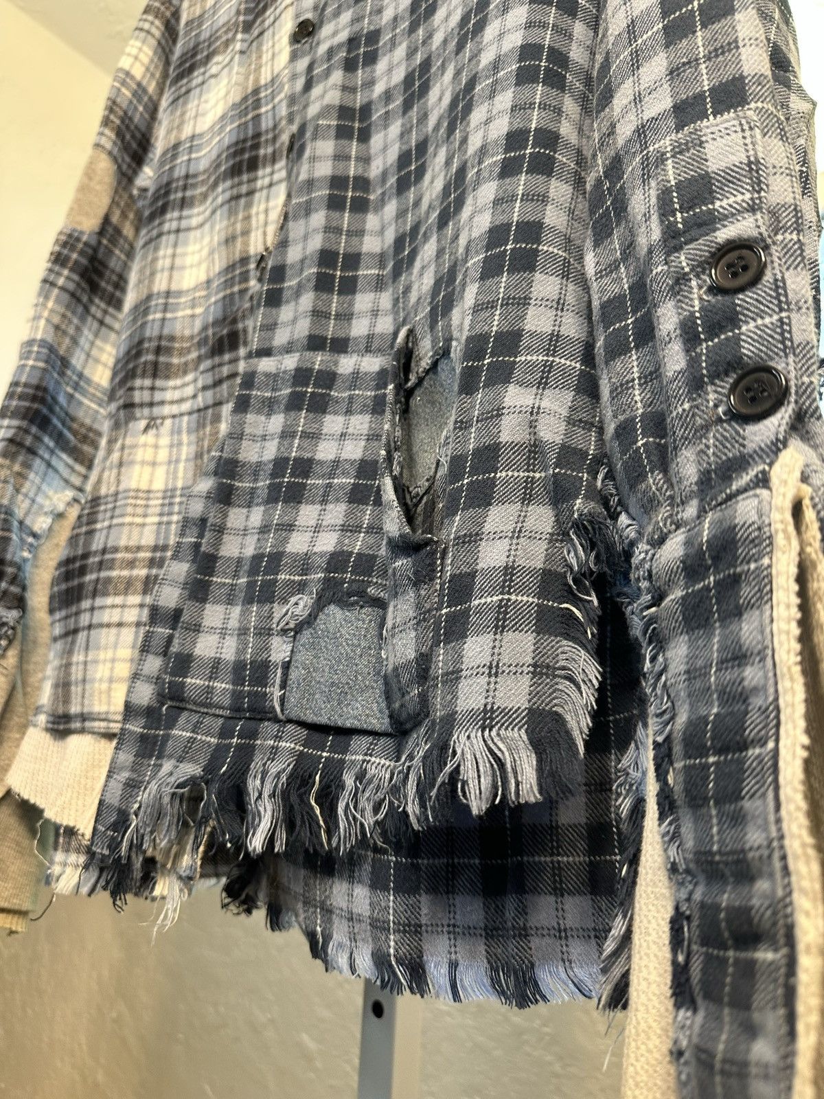 Greg Lauren 50/50 Flannel Studio Shirt Size US M / EU 48-50 / 2 - 3 Thumbnail