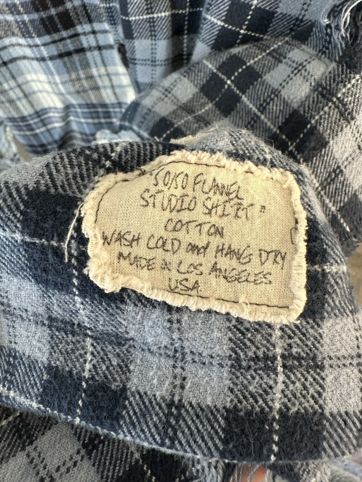 Greg Lauren 50/50 Flannel Studio Shirt Size US M / EU 48-50 / 2 - 7 Thumbnail