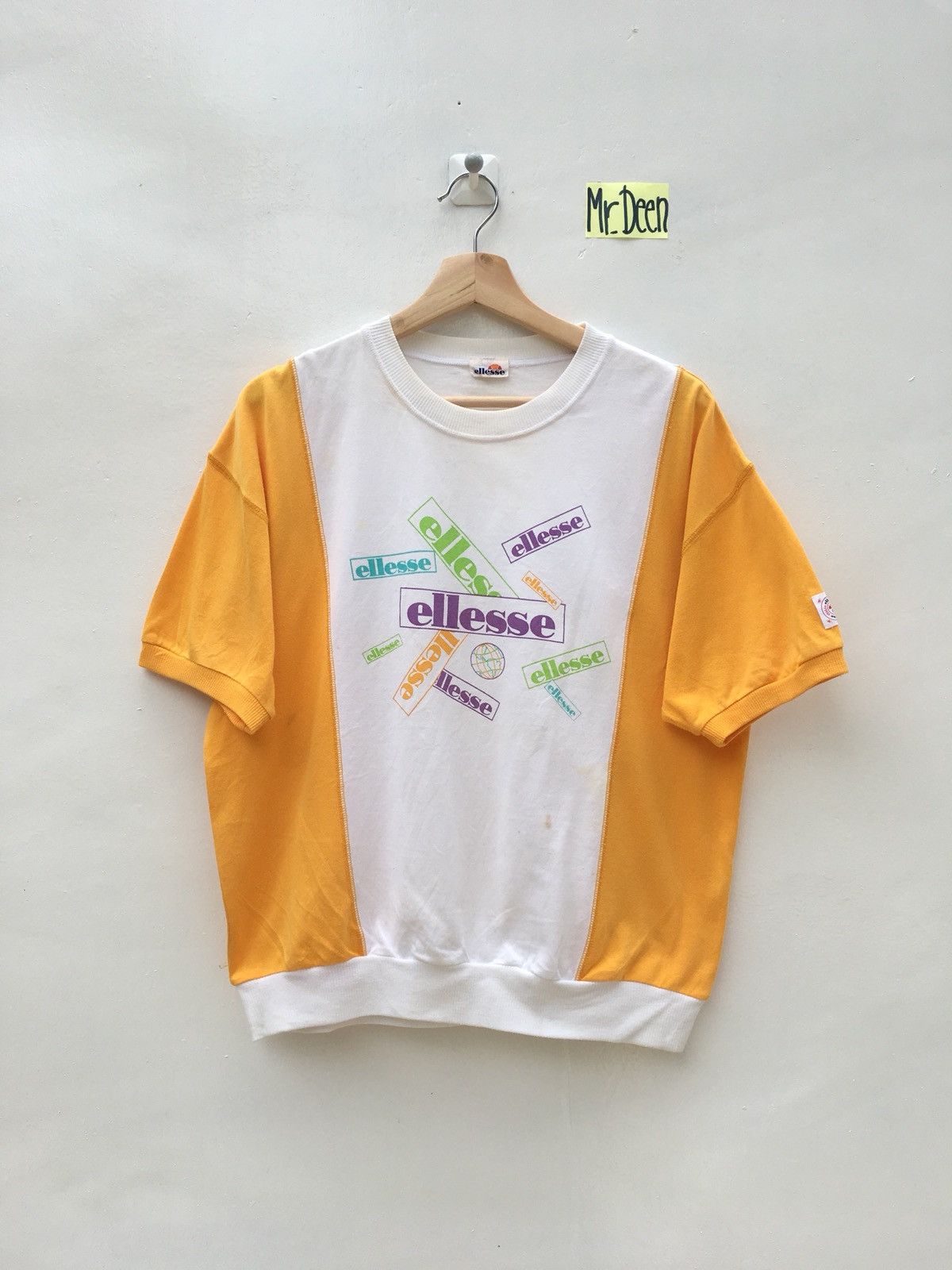 Ellesse Vintage 90s KNITWEAR ELLESSE SPELLOUT LOGO Short Sleeve Size US M / EU 48-50 / 2 - 1 Thumbnail