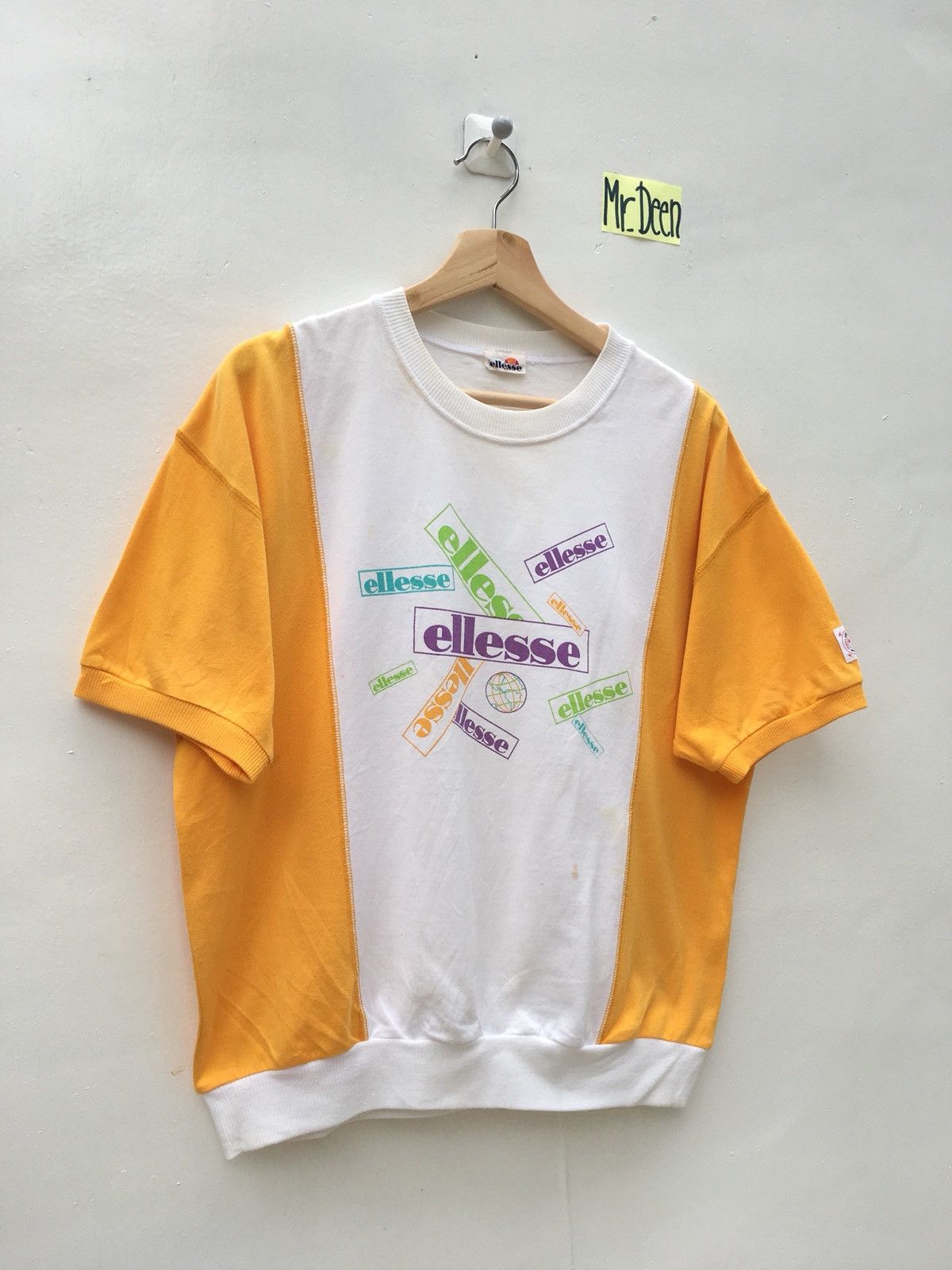 Ellesse Vintage 90s KNITWEAR ELLESSE SPELLOUT LOGO Short Sleeve Size US M / EU 48-50 / 2 - 2 Thumbnail