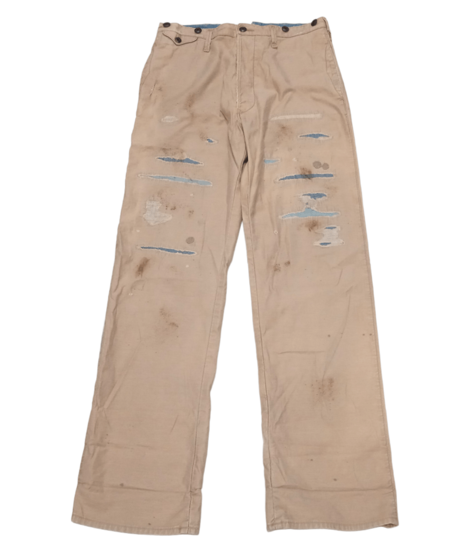 image of Distressed Denim x Jelado Patchwork Officer Pants, Men's (Size 33)
