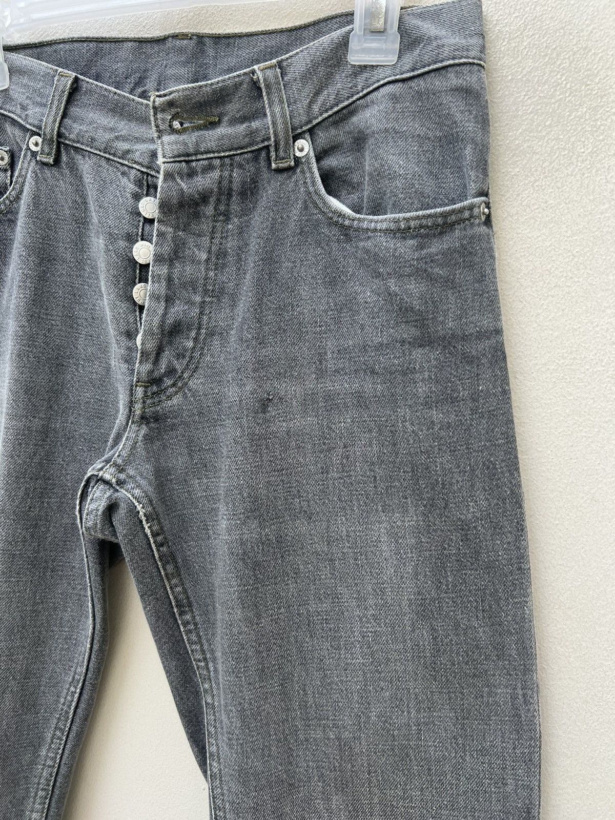Helmut Lang Vintage 90s Helmut Lang Fade Grey Denim Turn Up Cut Jeans Size US 29 - 10 Thumbnail
