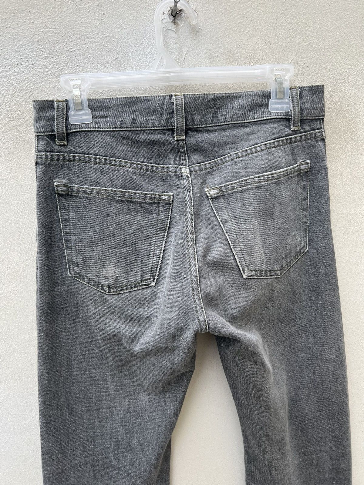 Helmut Lang Vintage 90s Helmut Lang Fade Grey Denim Turn Up Cut Jeans Size US 29 - 15 Thumbnail