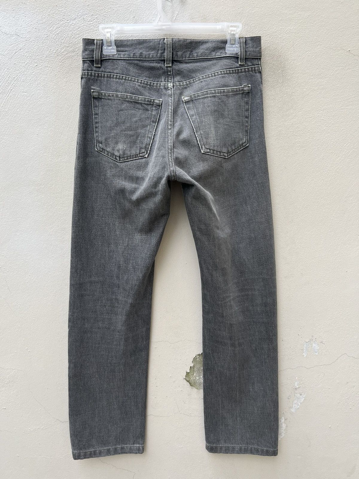 Helmut Lang Vintage 90s Helmut Lang Fade Grey Denim Turn Up Cut Jeans Size US 29 - 14 Thumbnail