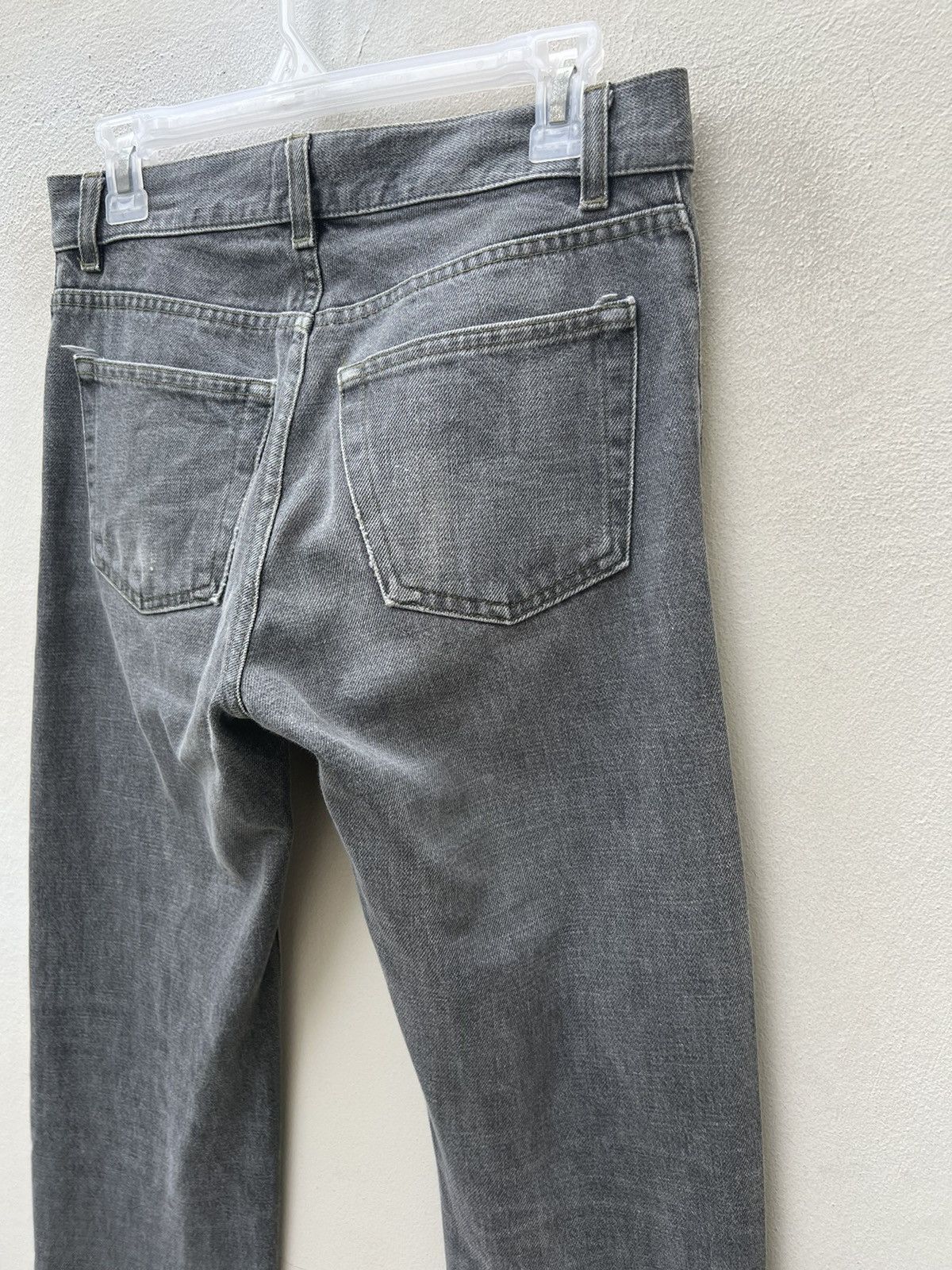 Helmut Lang Vintage 90s Helmut Lang Fade Grey Denim Turn Up Cut Jeans Size US 29 - 17 Thumbnail