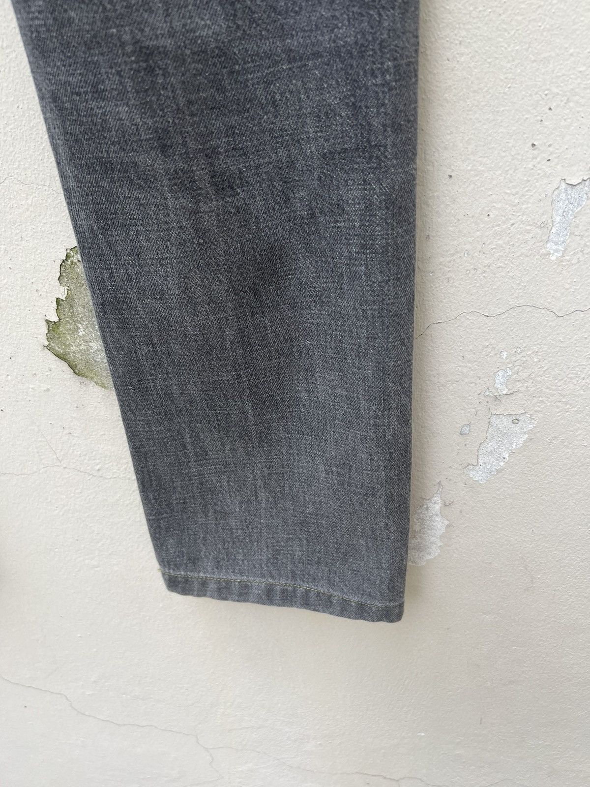 Helmut Lang Vintage 90s Helmut Lang Fade Grey Denim Turn Up Cut Jeans Size US 29 - 18 Thumbnail