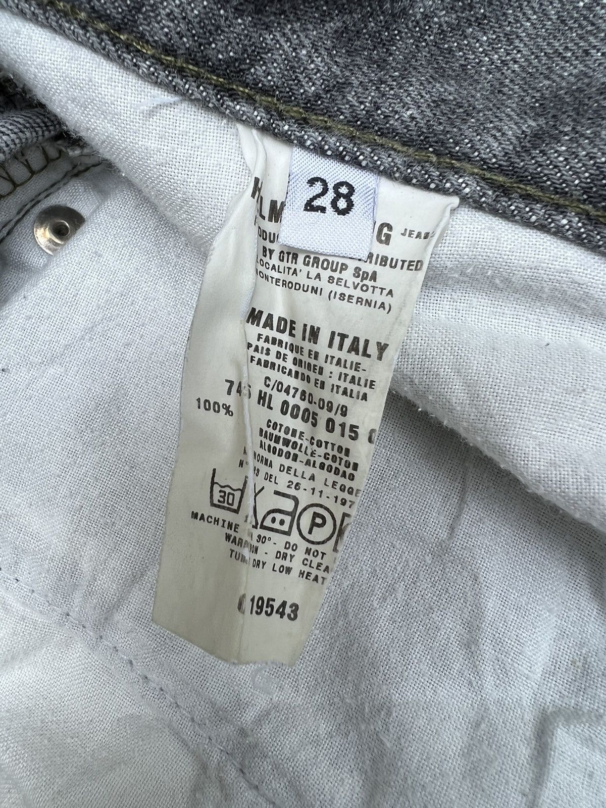 Helmut Lang Vintage 90s Helmut Lang Fade Grey Denim Turn Up Cut Jeans Size US 29 - 20 Thumbnail