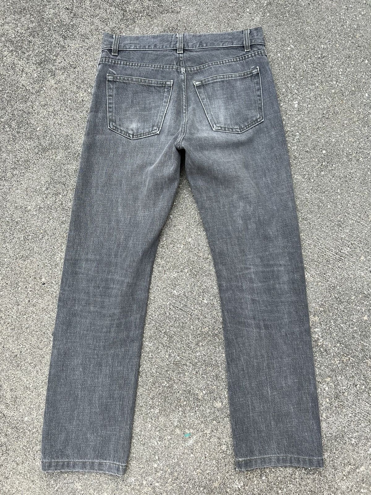 Helmut Lang Vintage 90s Helmut Lang Fade Grey Denim Turn Up Cut Jeans Size US 29 - 5 Thumbnail