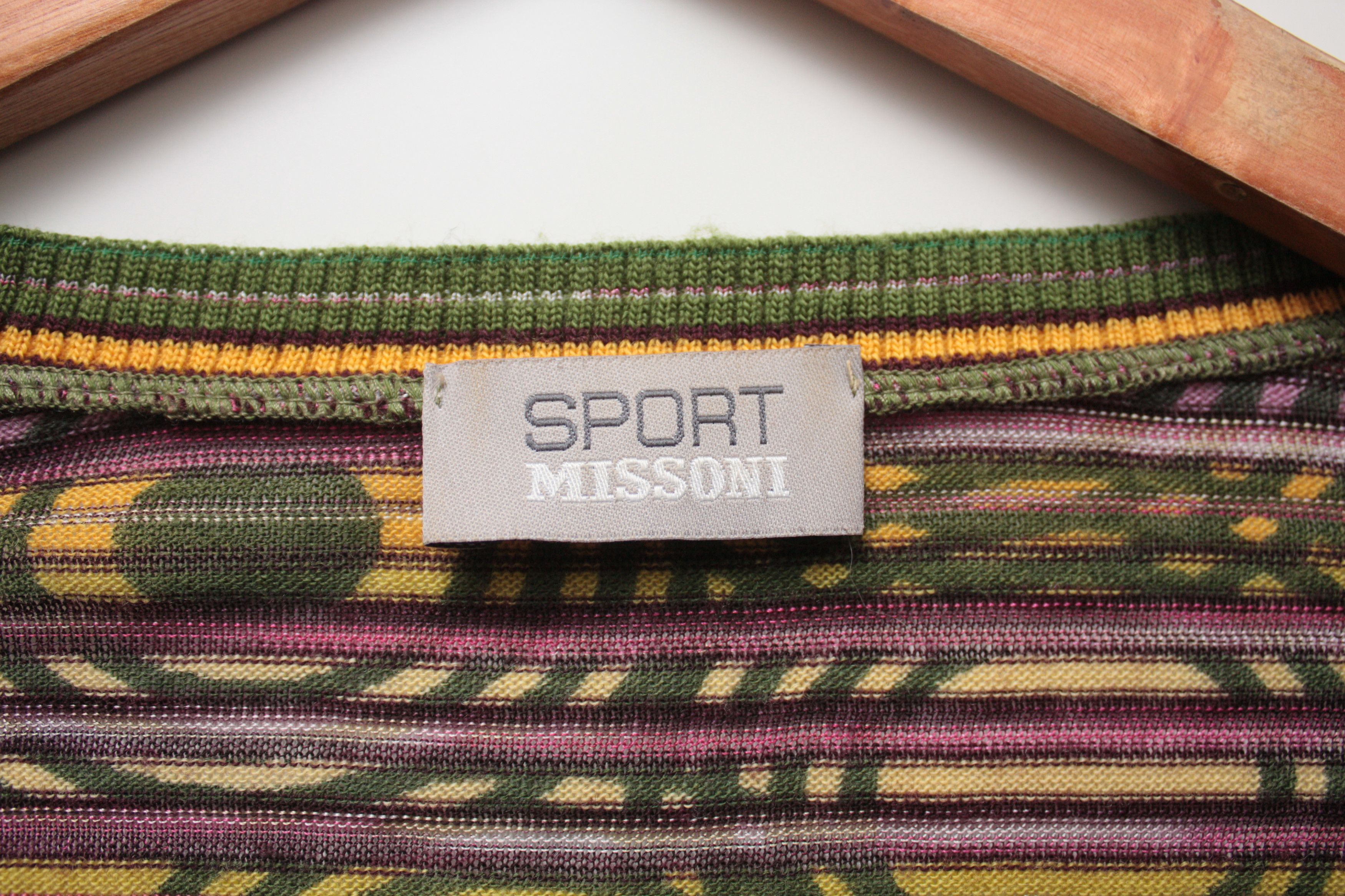 Missoni Missoni Sport Lightweight V-Neck Multicolor Cardigan Size US S / EU 44-46 / 1 - 4 Thumbnail