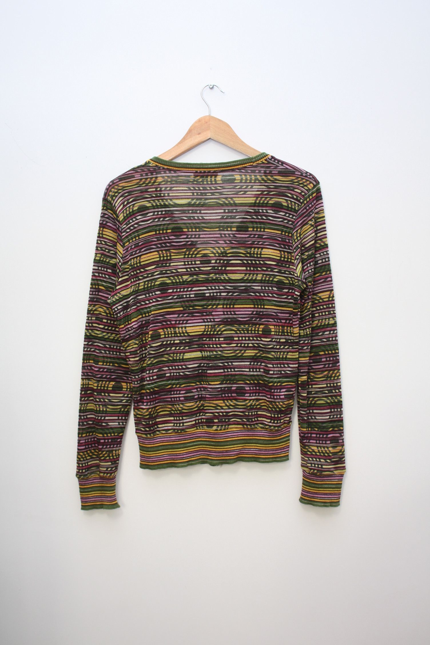 Missoni Missoni Sport Lightweight V-Neck Multicolor Cardigan Size US S / EU 44-46 / 1 - 2 Thumbnail
