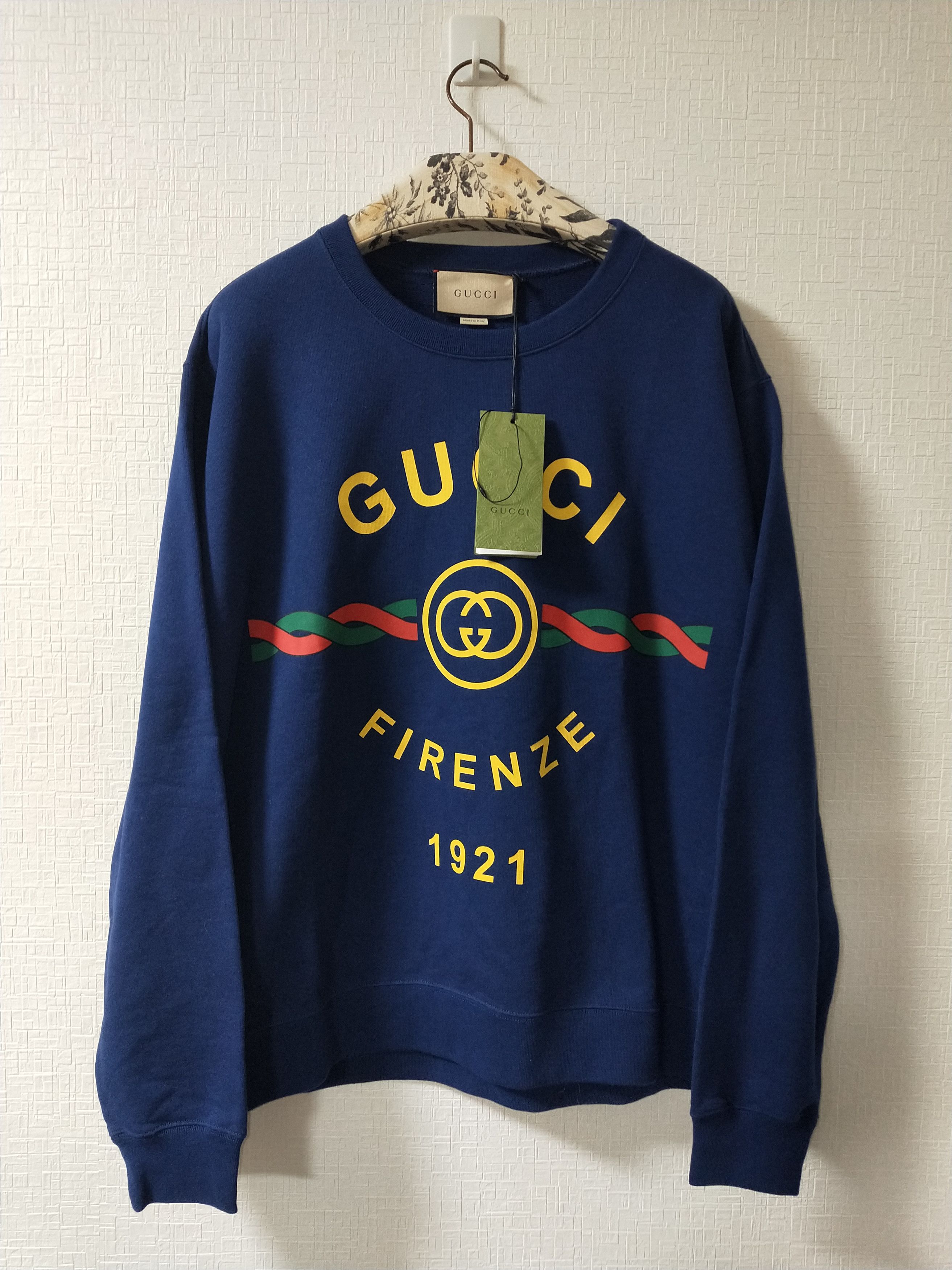 GUCCI Vintage GG Monogram Sweater Top #XL Pullover Cashmere Beige