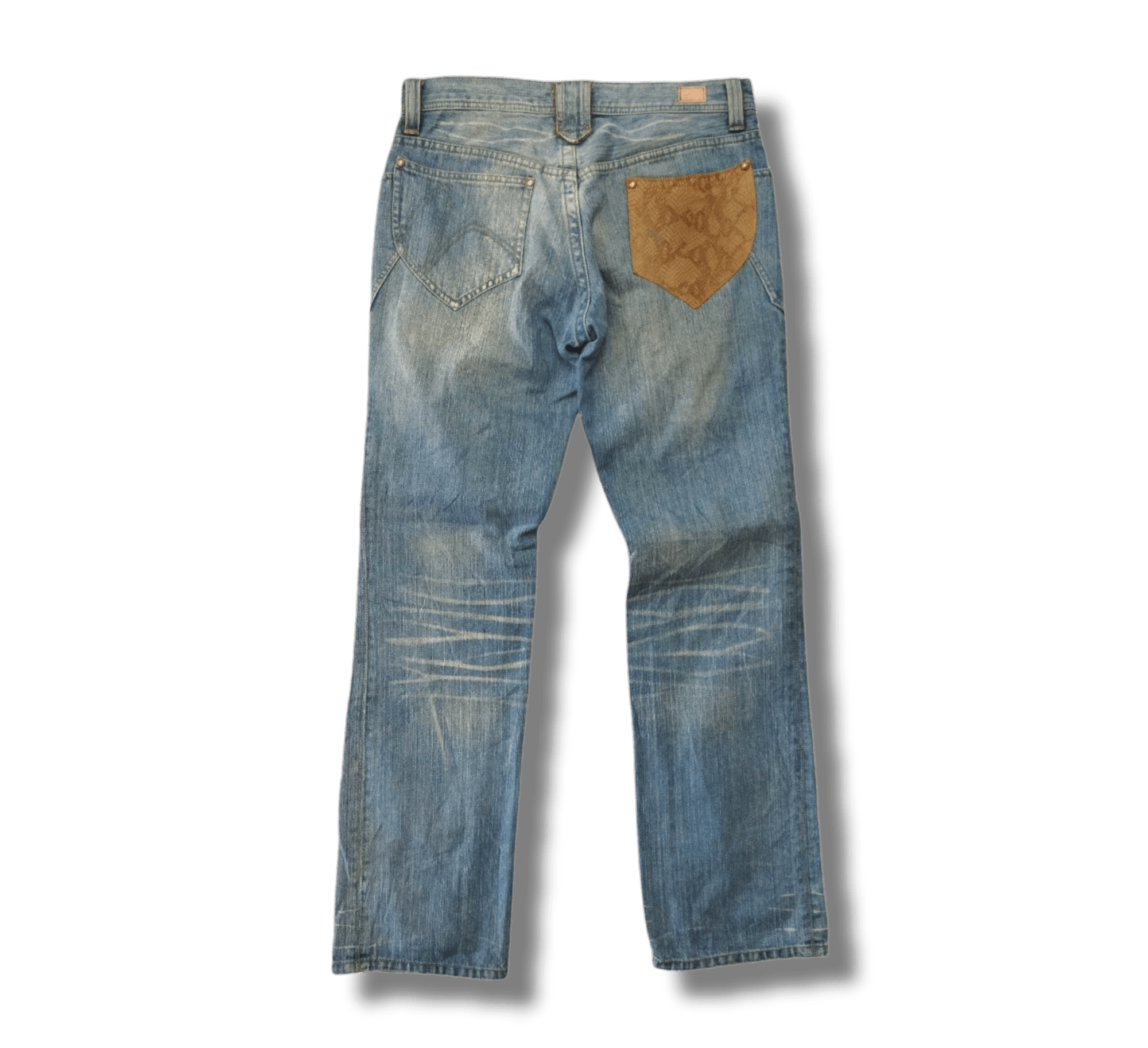 Nicole Club Japanese Nicole Club With Leather Pocket Jeans Size US 33 - 1 Thumbnail