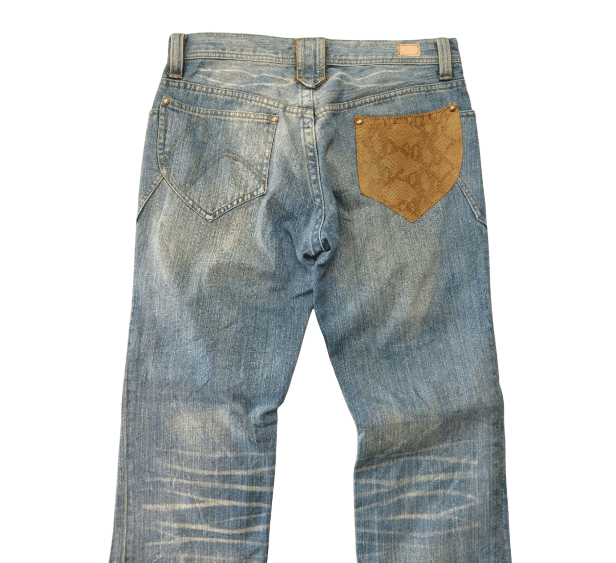 Nicole Club Japanese Nicole Club With Leather Pocket Jeans Size US 33 - 2 Thumbnail