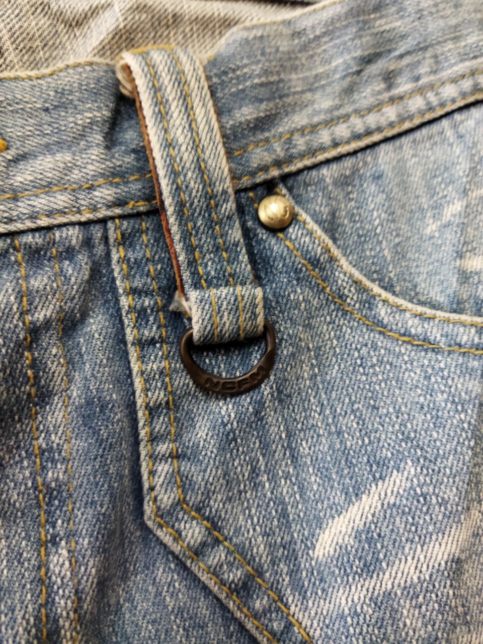 Nicole Club Japanese Nicole Club With Leather Pocket Jeans Size US 33 - 9 Thumbnail