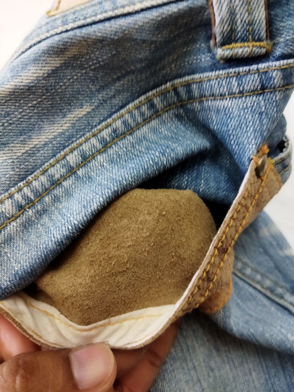 Nicole Club Japanese Nicole Club With Leather Pocket Jeans Size US 33 - 6 Thumbnail
