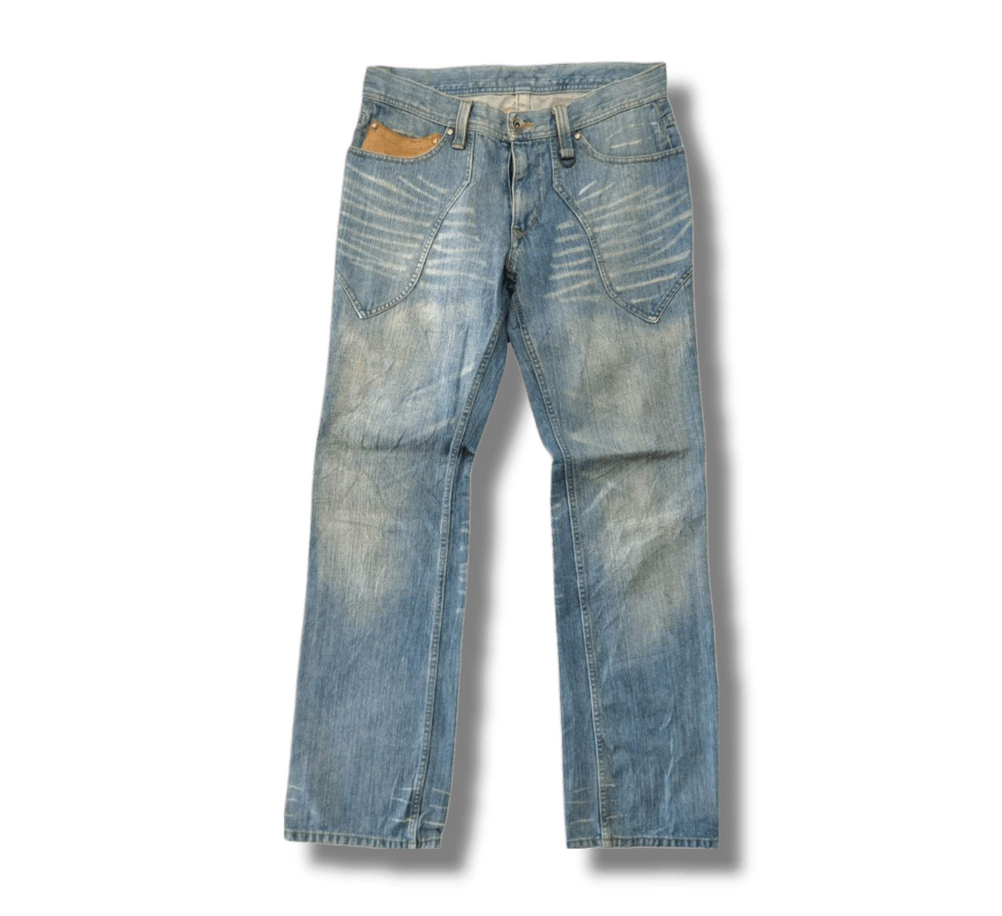Nicole Club Japanese Nicole Club With Leather Pocket Jeans Size US 33 - 3 Thumbnail