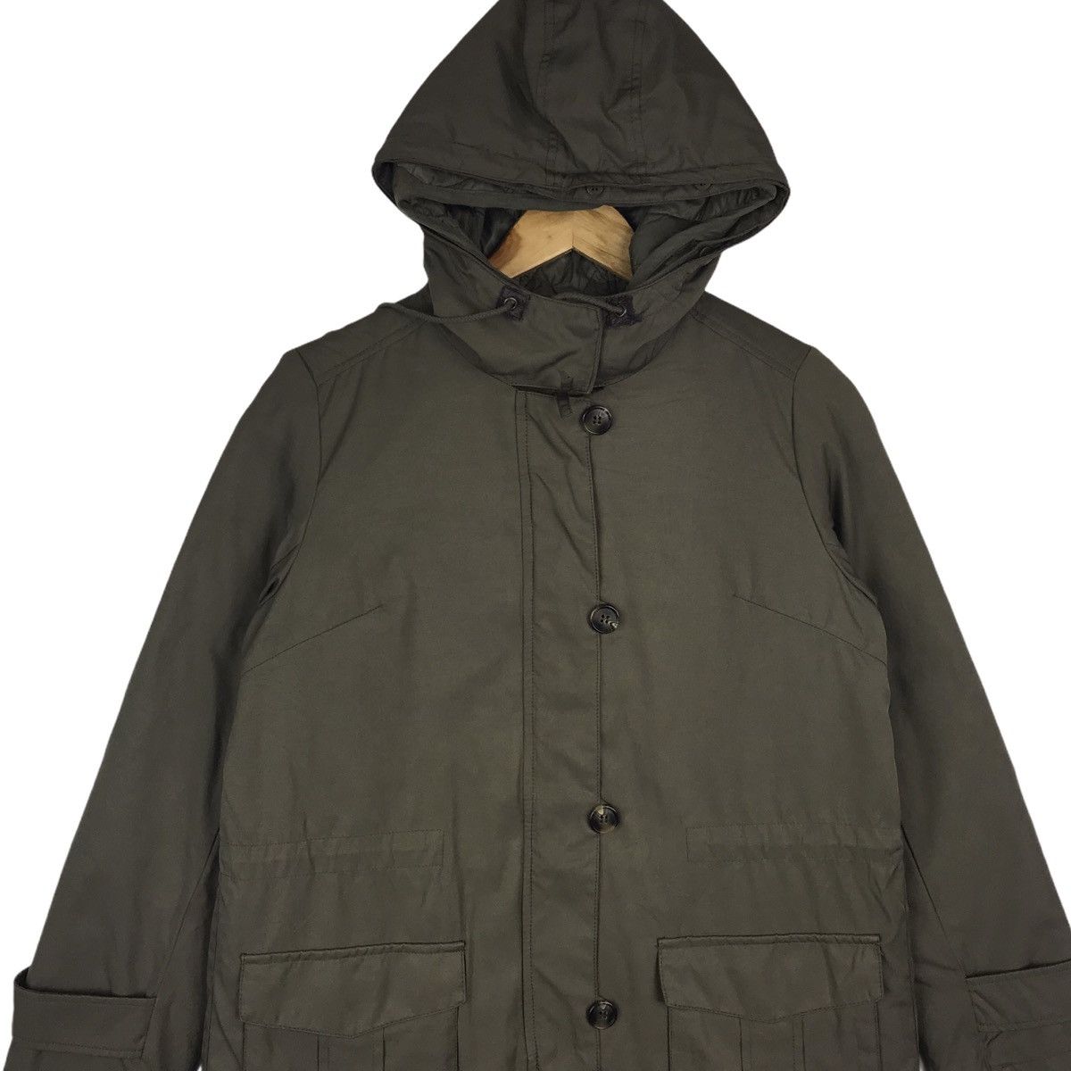 Vintage Vintage ELLE Olive Green Hoodie Zip Up Parka Coat Jacket Size US S / EU 44-46 / 1 - 2 Thumbnail