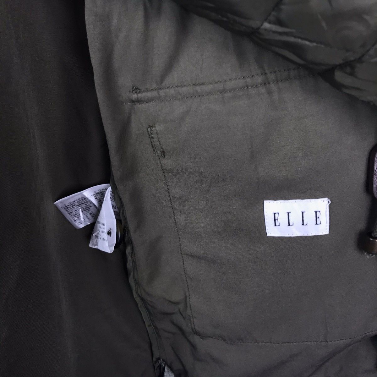 Vintage Vintage ELLE Olive Green Hoodie Zip Up Parka Coat Jacket Size US S / EU 44-46 / 1 - 6 Thumbnail