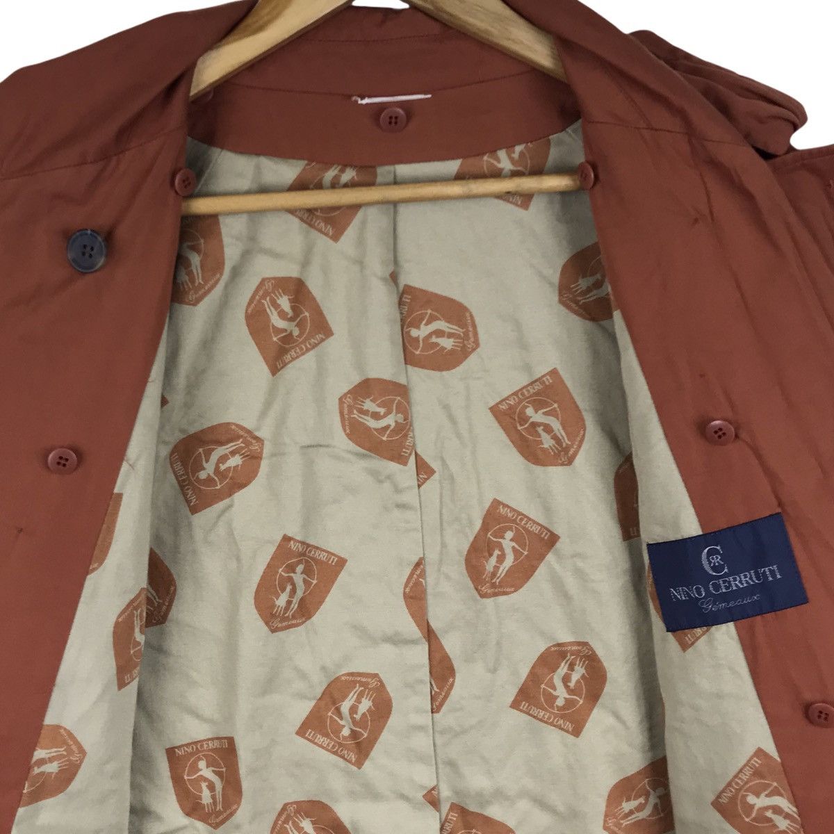 Cerruti 1881 Vintage 90s Nino Cerruti Trench Coat Size US L / EU 52-54 / 3 - 8 Thumbnail
