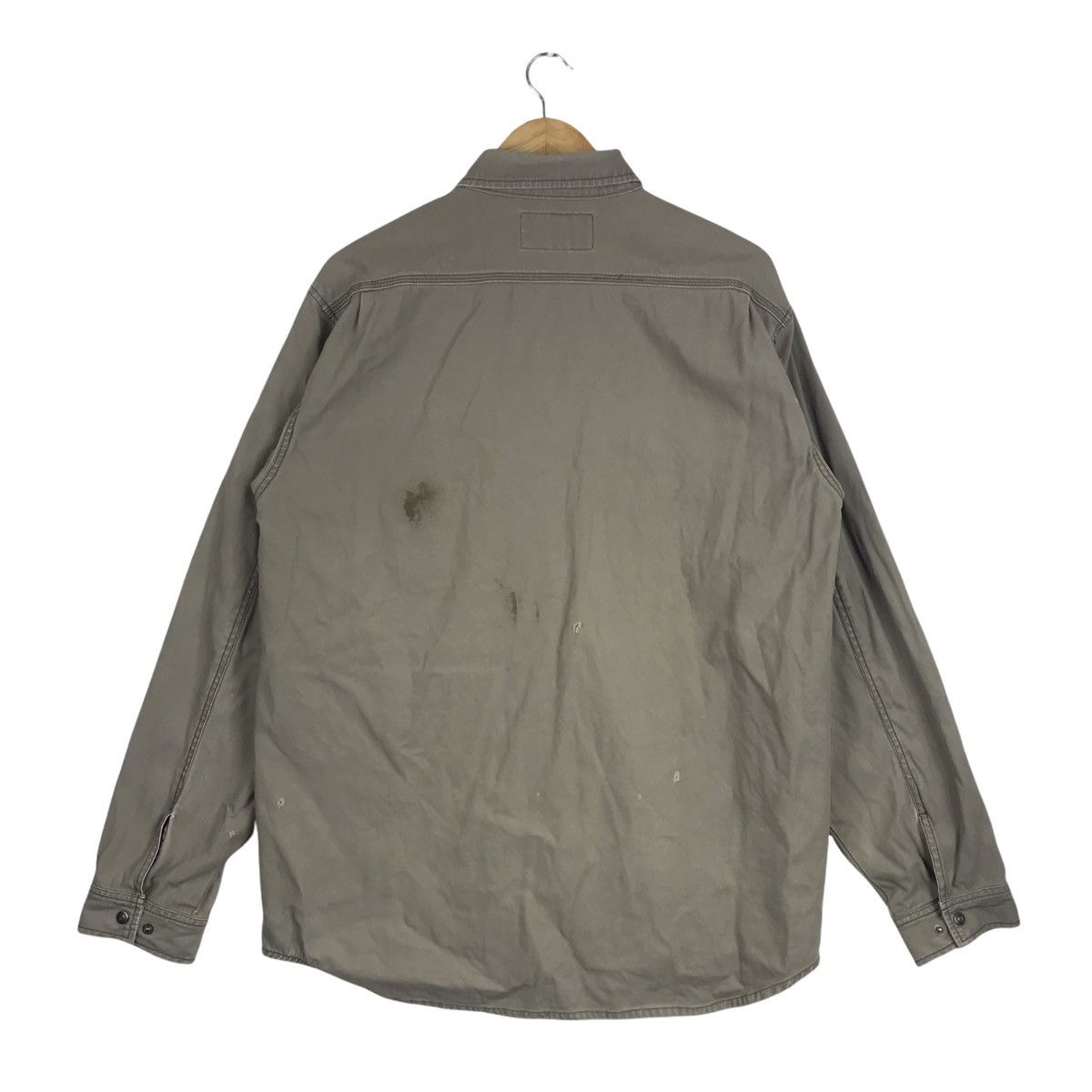 Japanese Brand Vintage Kurodaruma Workwear Snap Button Khakis Jacket Size US XXL / EU 58 / 5 - 3 Thumbnail