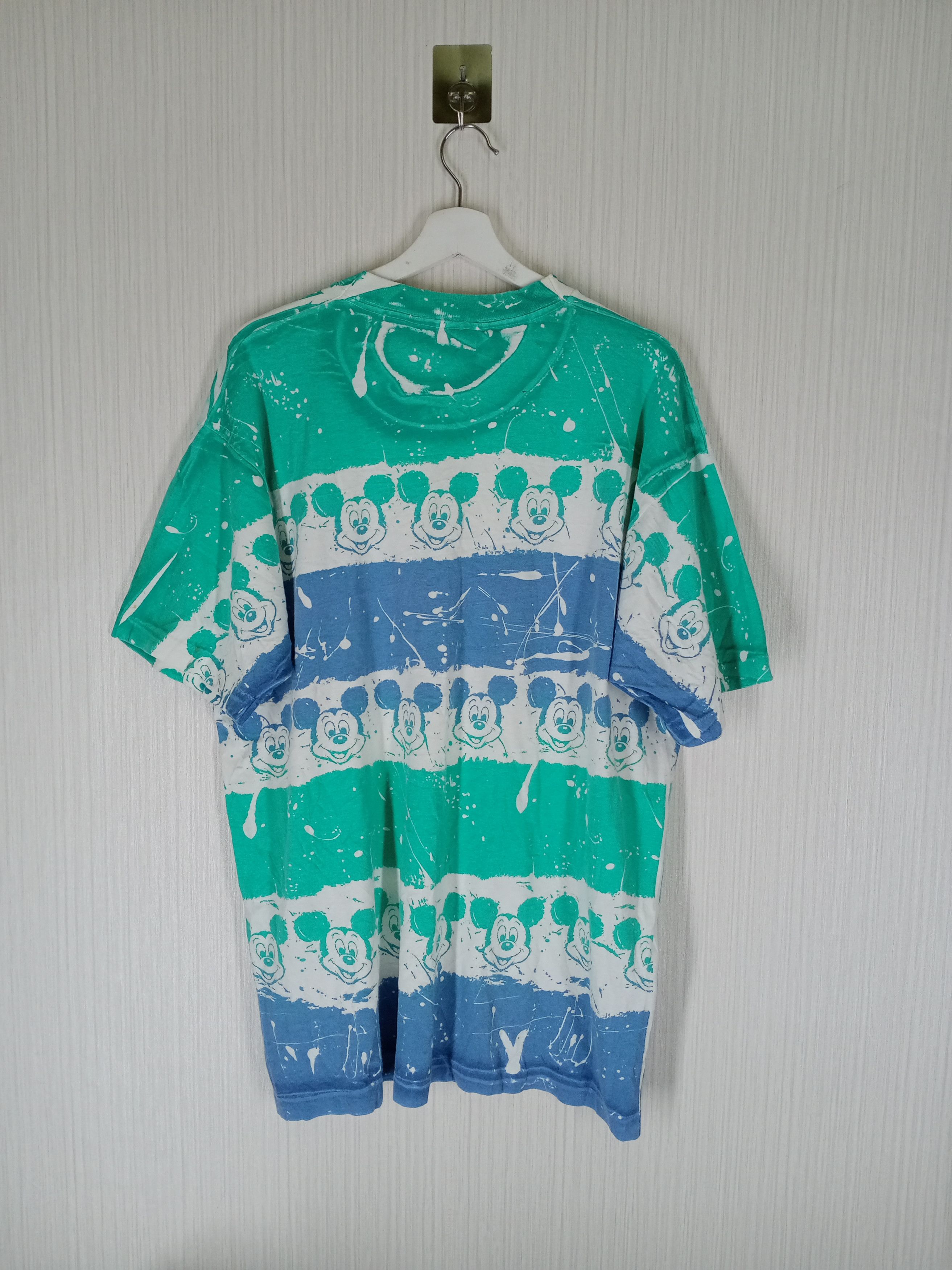 Disney RARE Vintage 80s Mickey Mouse Tie Dye Fullprint Tshirt Size US XL / EU 56 / 4 - 5 Thumbnail