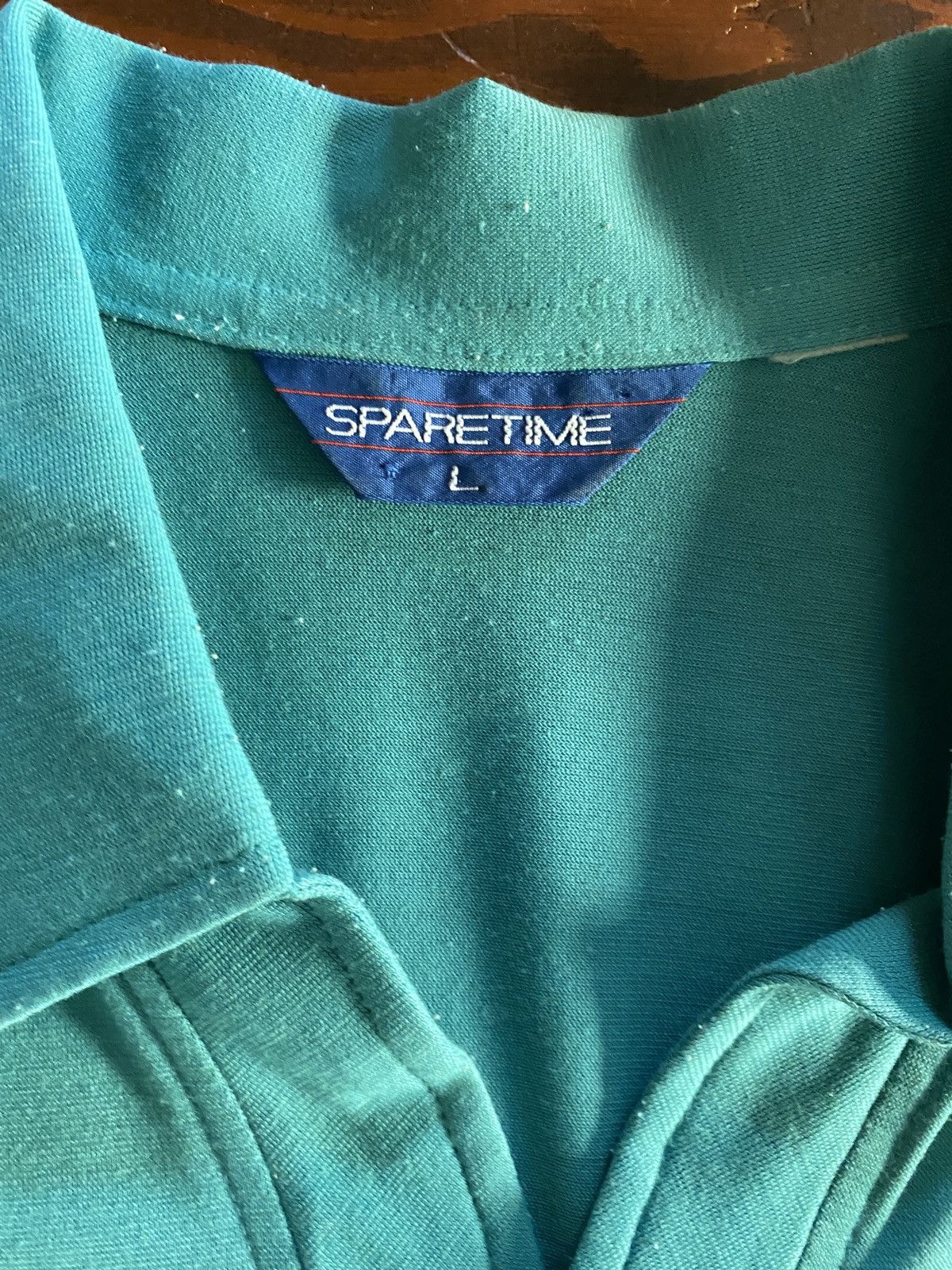 Vintage Vintage 80’s Sparetime V Neck Teal Short Sleeve Polo Size US L / EU 52-54 / 3 - 2 Thumbnail