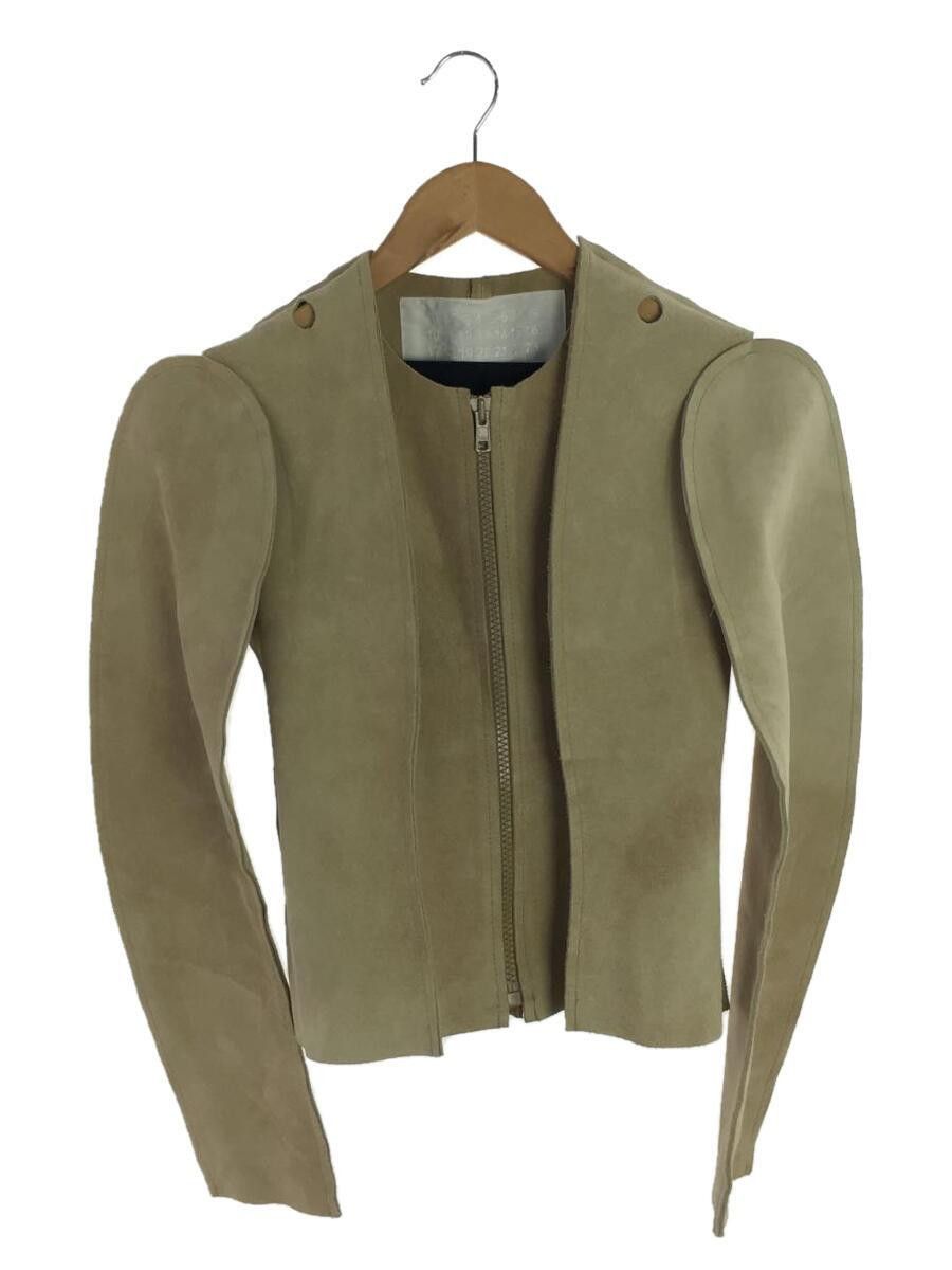 H&M × Maison Margiela Leather Paneled Cropped Zip Up Jacket Size XS / US 0-2 / IT 36-38 - 1 Thumbnail