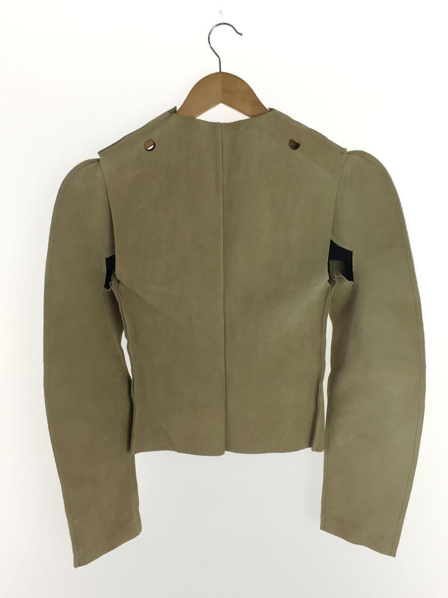 H&M × Maison Margiela Leather Paneled Cropped Zip Up Jacket Size XS / US 0-2 / IT 36-38 - 2 Thumbnail