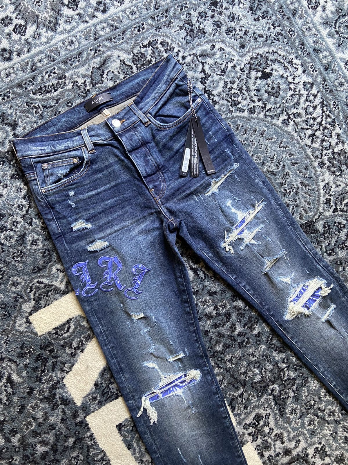 Amiri AMIRI Old English Logo Jean Size US 32 / EU 48 - 4 Thumbnail