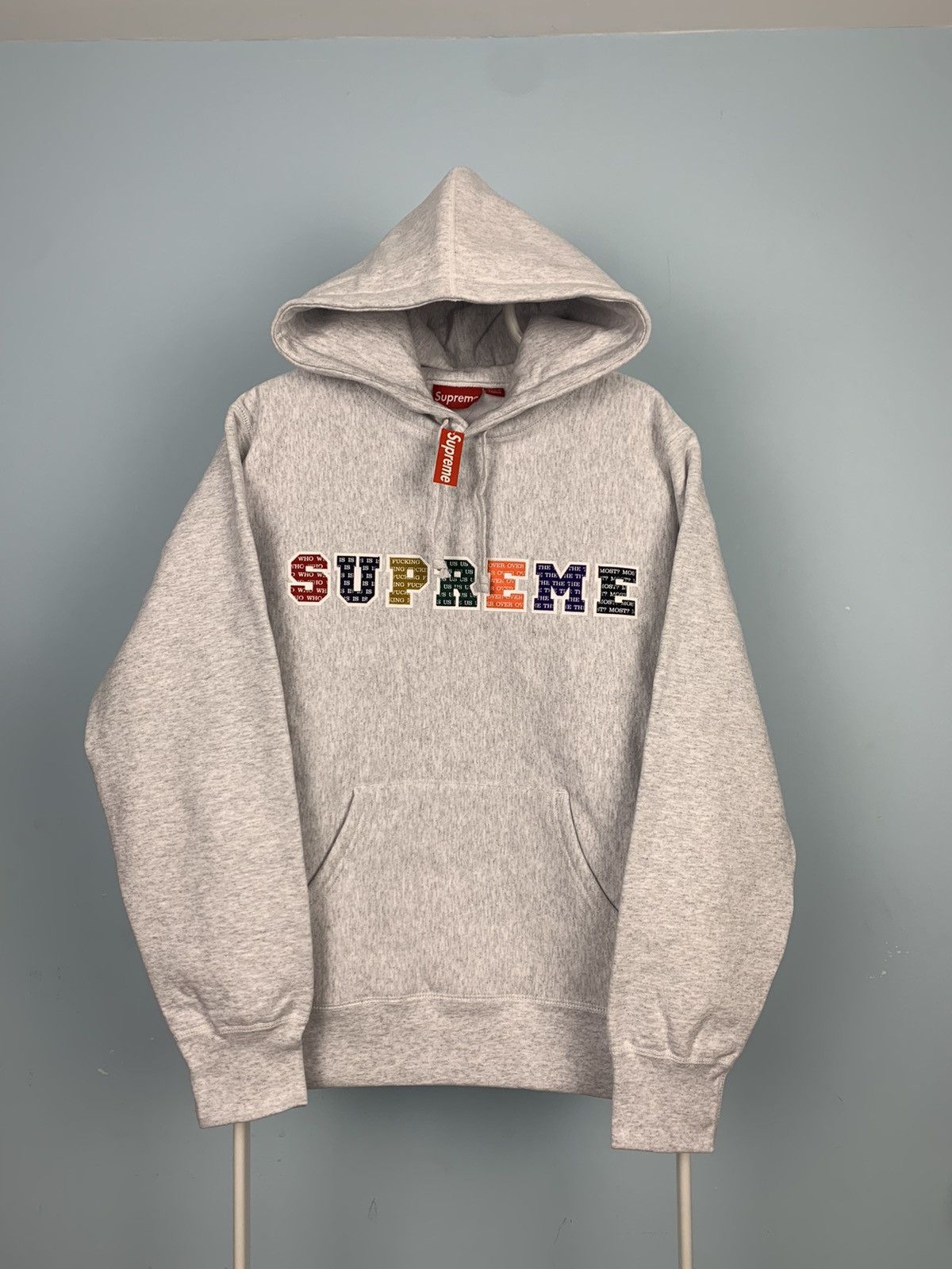 image of 2019 Supreme The Most Hooded Sweatshirt Ash Grey Medium, Men's