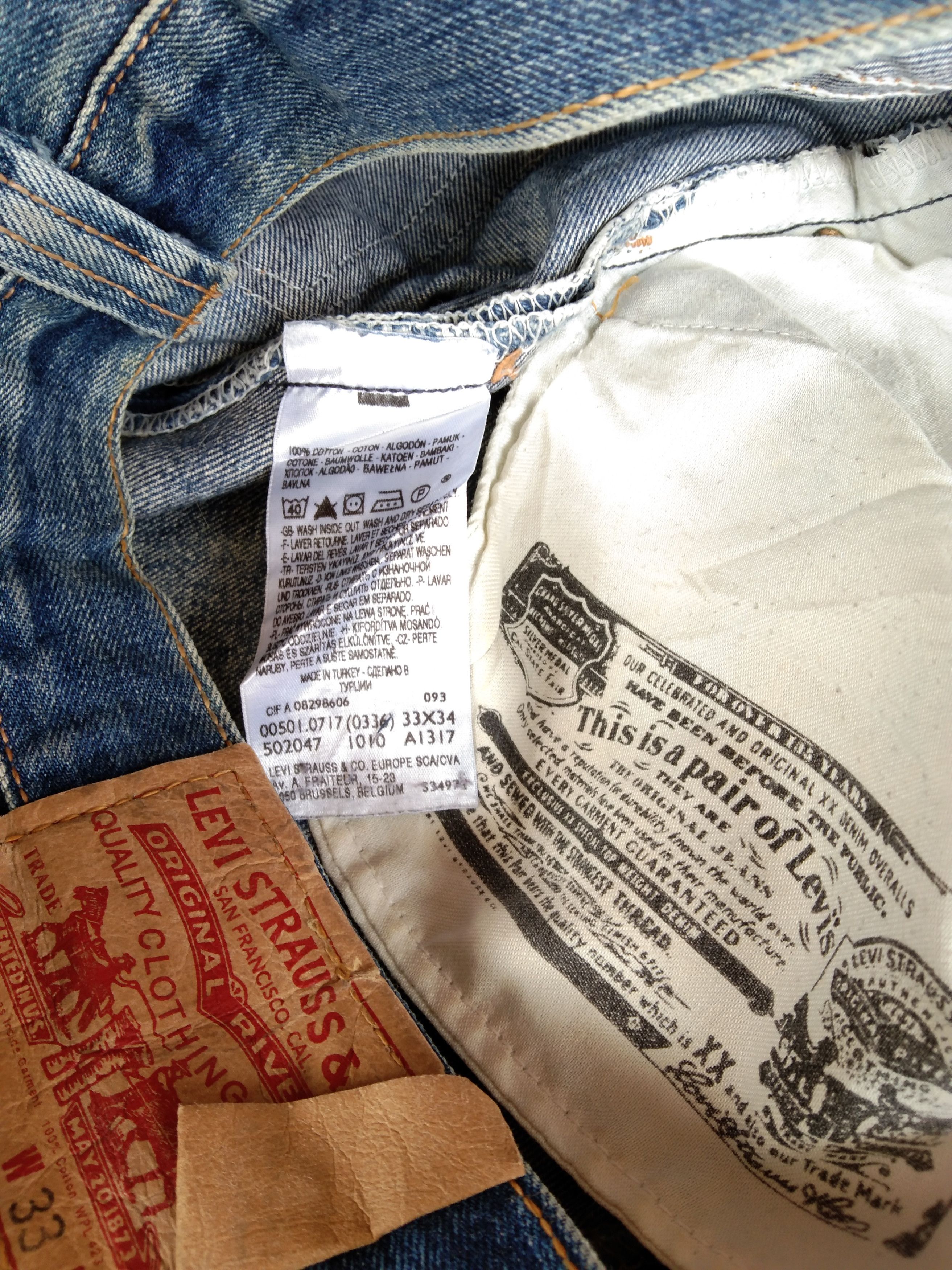 Levi's Vintage Levis 501 Rusty Wash Straight Leg Distressed Jeans Size US 34 / EU 50 - 7 Thumbnail