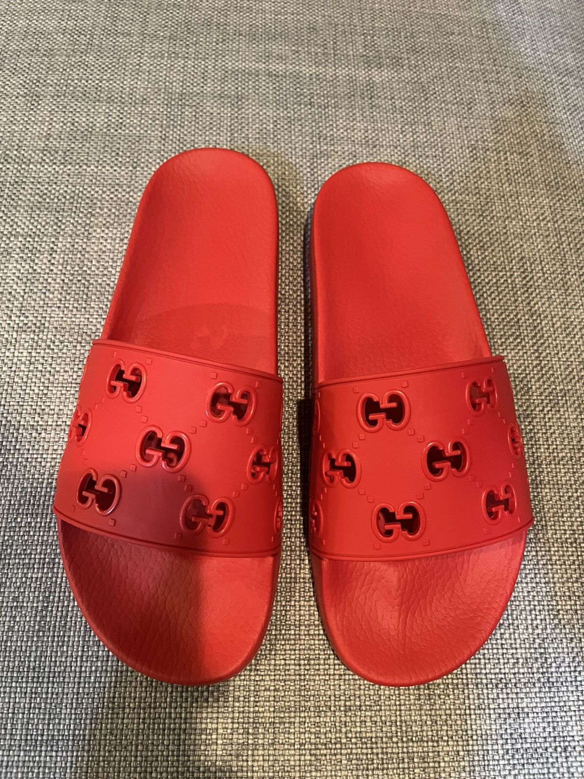 Gucci Gucci GG Slide Rubber Red Size 10 Size US 10 / EU 43 - 2 Thumbnail