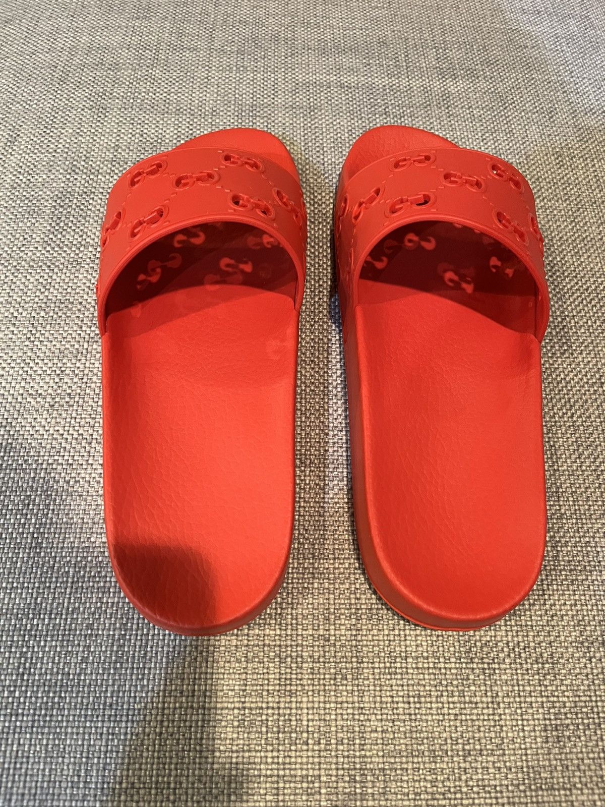 Gucci Gucci GG Slide Rubber Red Size 10 Size US 10 / EU 43 - 3 Thumbnail
