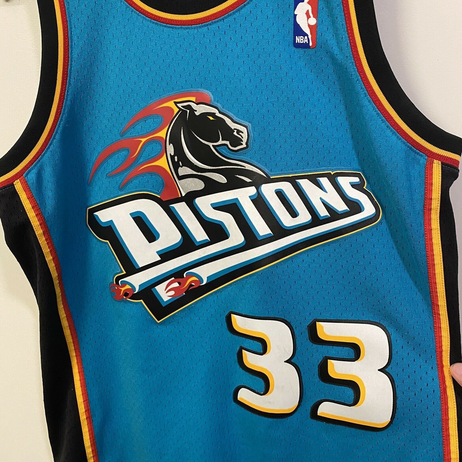 Mitchell & Ness × NBA × Vintage Mitchell & Ness NBA Swingman Road Jersey Pistons Size US M / EU 48-50 / 2 - 2 Thumbnail