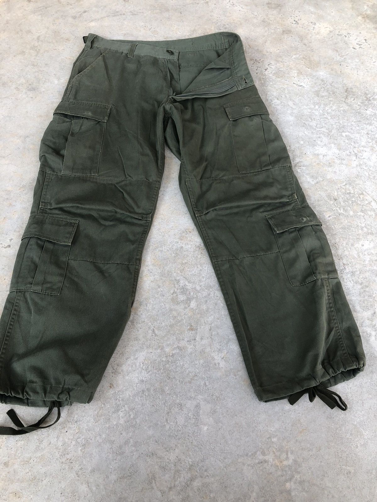 Vintage vintage Army Cargo Pants Navy Green Size US 32 / EU 48 - 3 Thumbnail