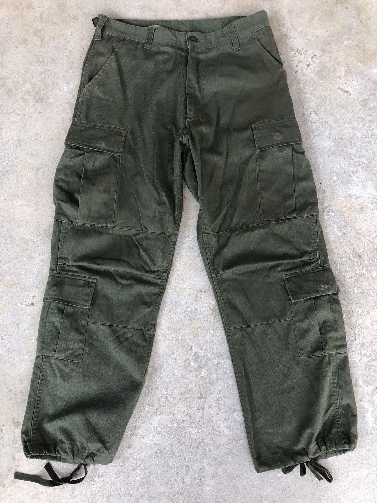 Vintage vintage Army Cargo Pants Navy Green Size US 32 / EU 48 - 1 Thumbnail
